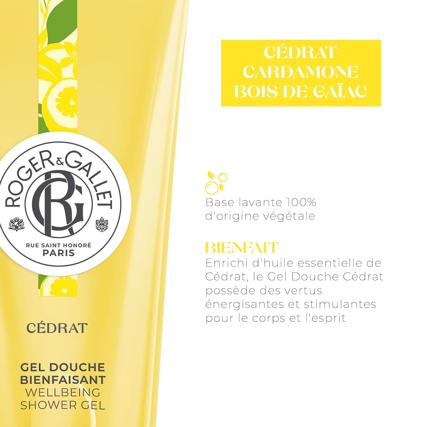 Foto 4 pulgar | Gel De Ducha Y Gel De Ducha Roger & Gallet Cédrat - Citron 200 Ml - Venta Internacional.