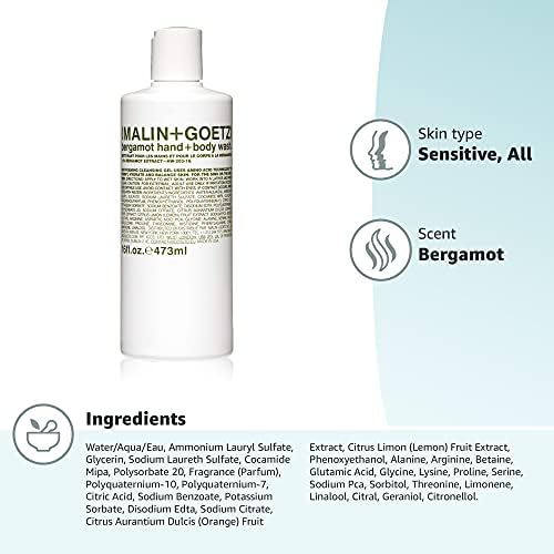 Foto 4 pulgar | Gel De Baño Para Manos Y Cuerpo Malin + Goetz Bergamot 473 Ml Para Hombres Y Mujeres - Venta Internacional.