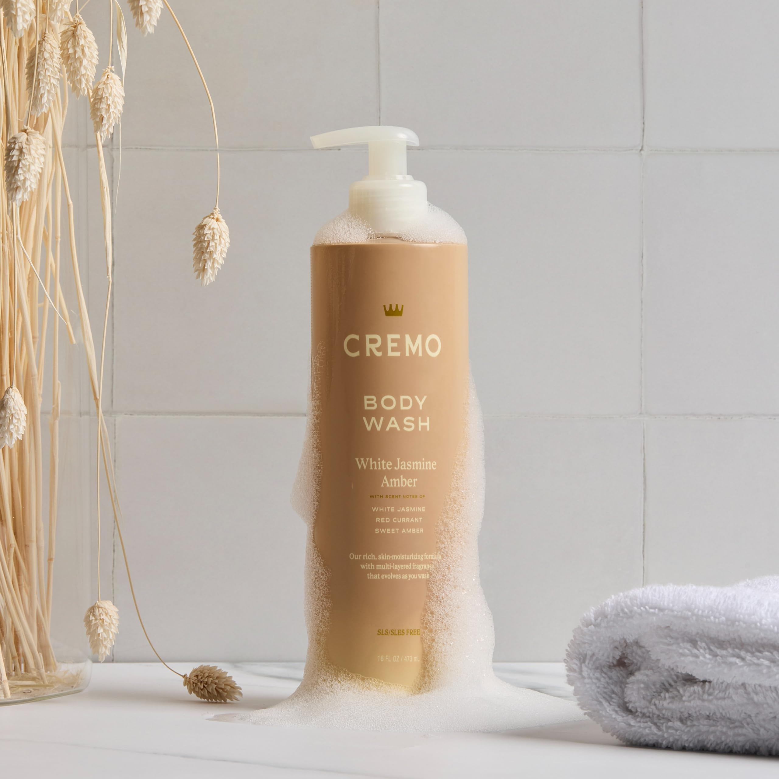 Foto 7 pulgar | Gel De Baño, Crema Hidratante Para Piel, Jazmín Blanco Y Ámbar, 480 Ml - Venta Internacional.