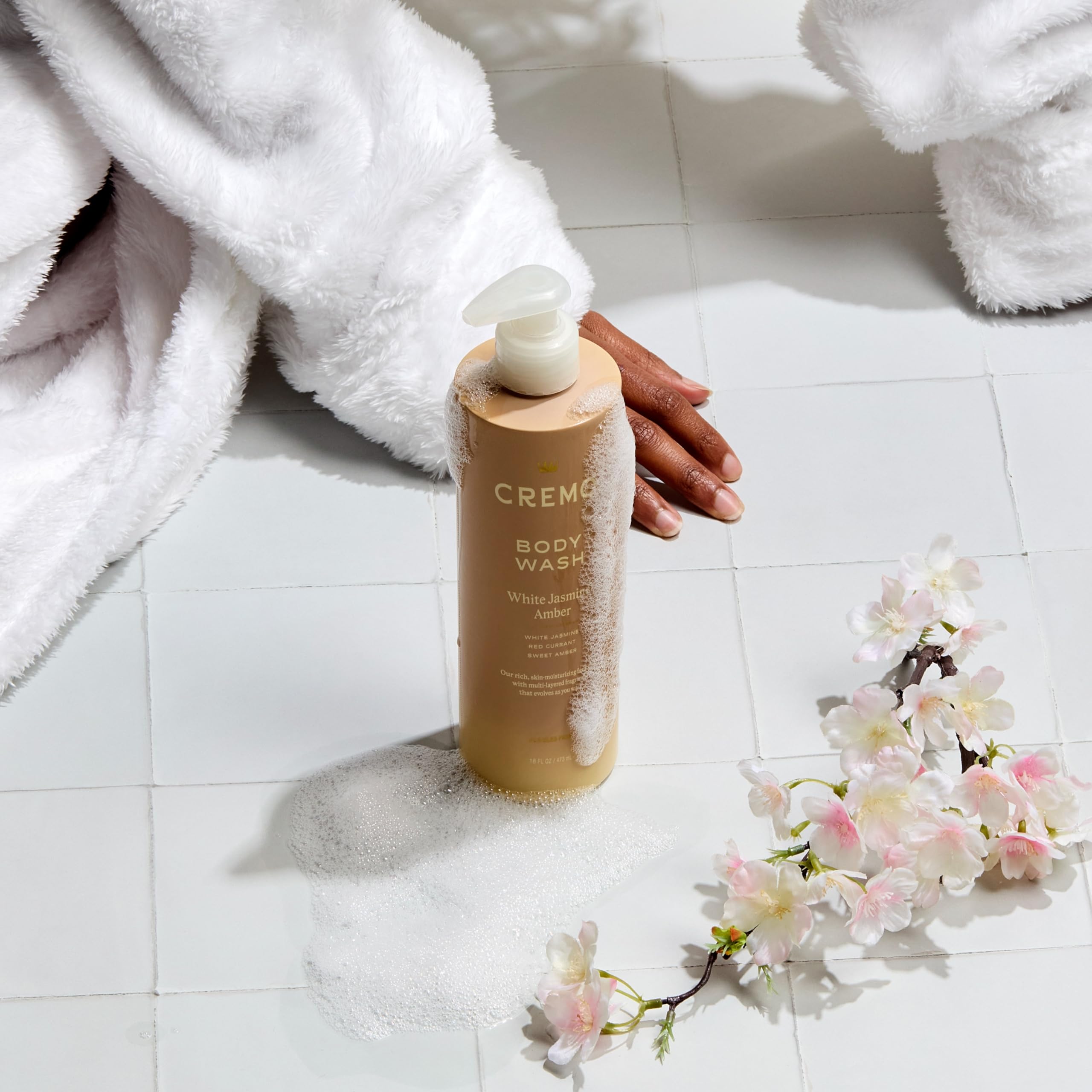 Foto 8 pulgar | Gel De Baño, Crema Hidratante Para Piel, Jazmín Blanco Y Ámbar, 480 Ml - Venta Internacional.
