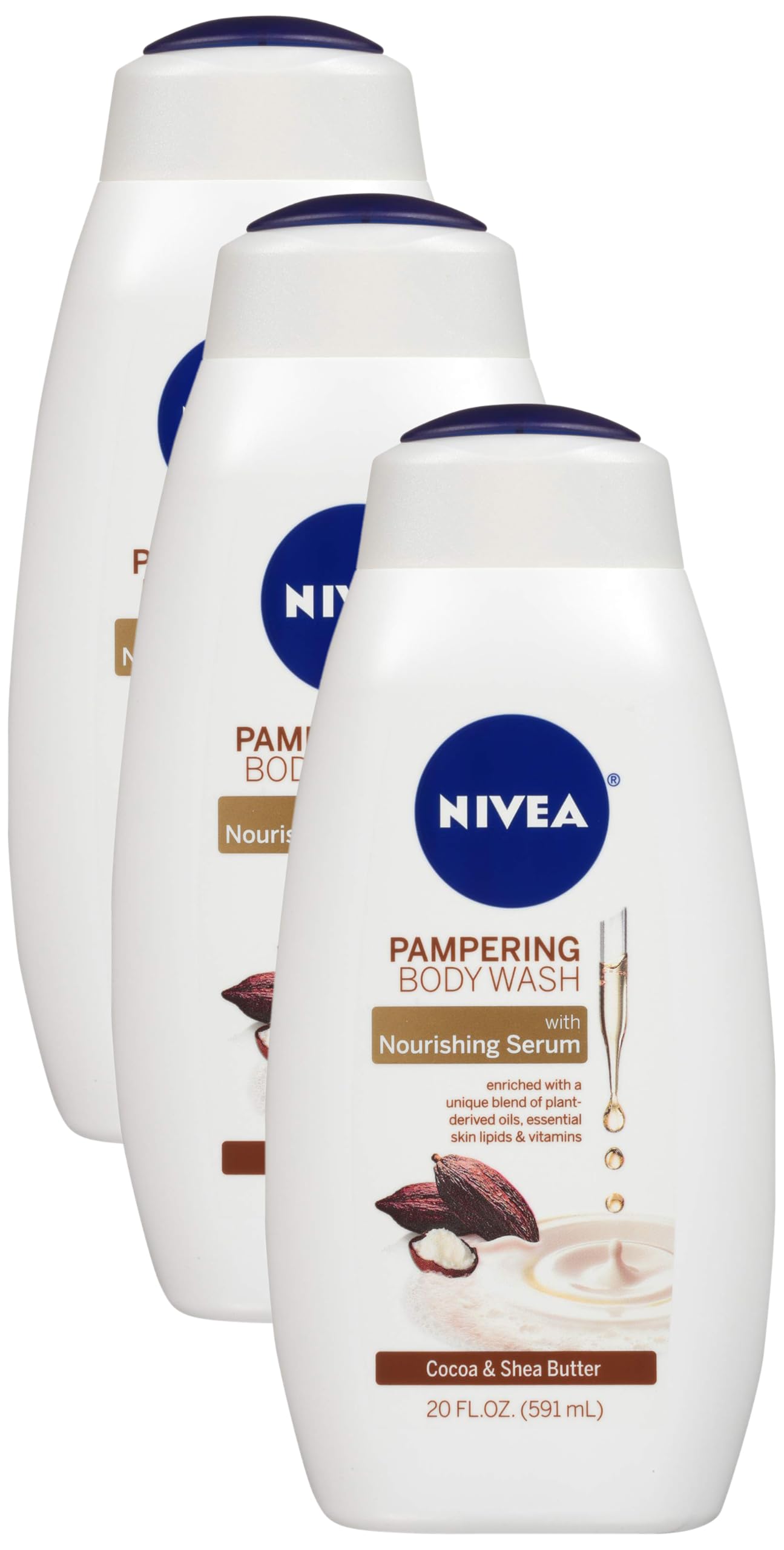 Foto 2 pulgar | Gel De Baño Nivea Con Manteca De Cacao Y Karité, 600 Ml (paquete De 3) - Venta Internacional.