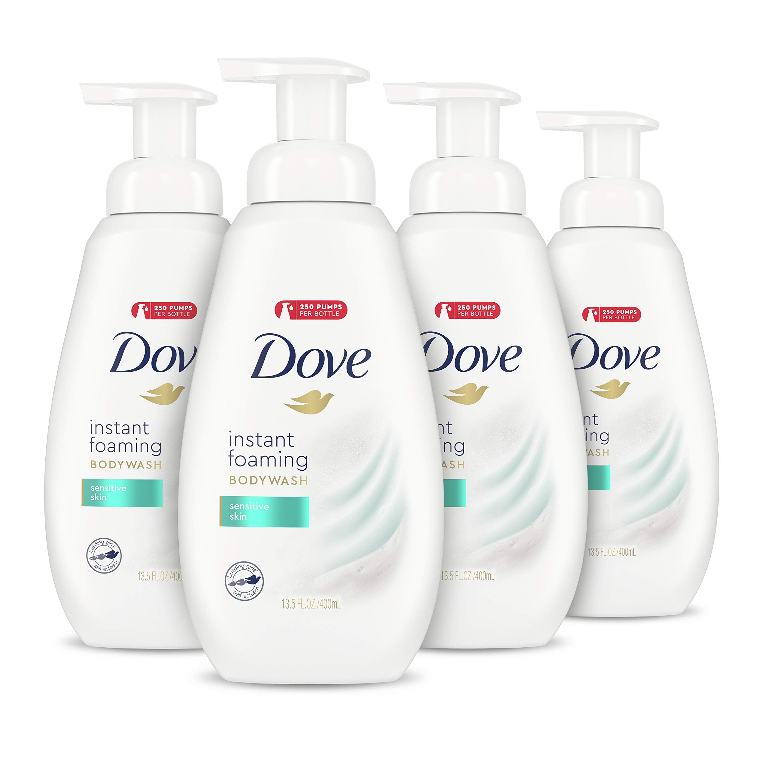 Body Wash Dove Instant Foaming, 400 Ml, Paquete De 4 Unidades, Para Piel Sensible - Venta Internacional.