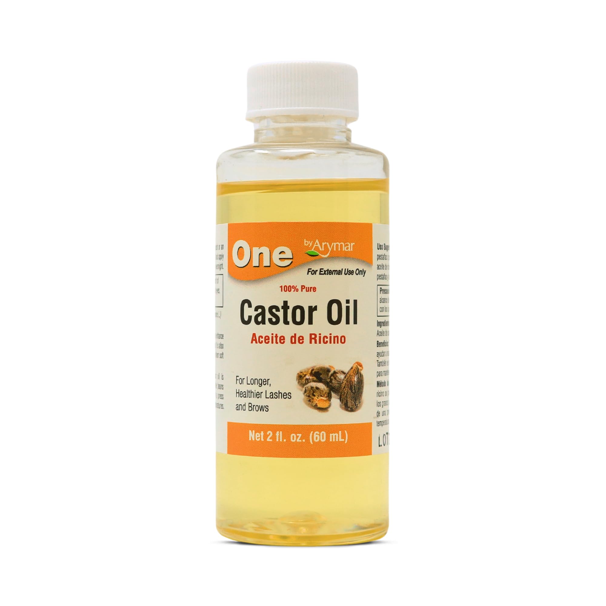 Aceite De Ricino Arymar 100% Puro, 59 Ml, Para El Cuidado De La Piel Y El Cabello - Venta Internacional.
