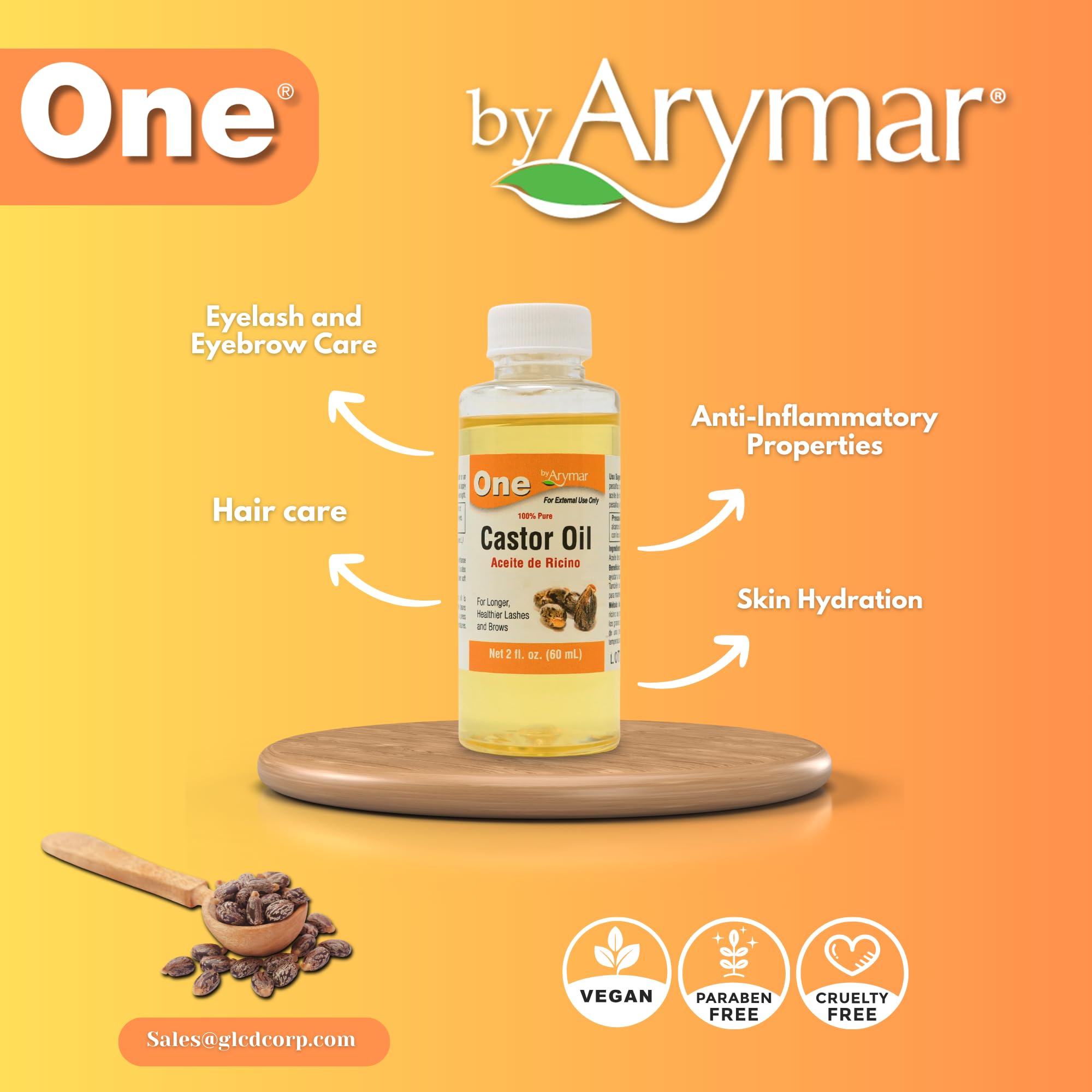Foto 3 | Aceite De Ricino Arymar 100% Puro, 59 Ml, Para El Cuidado De La Piel Y El Cabello - Venta Internacional.