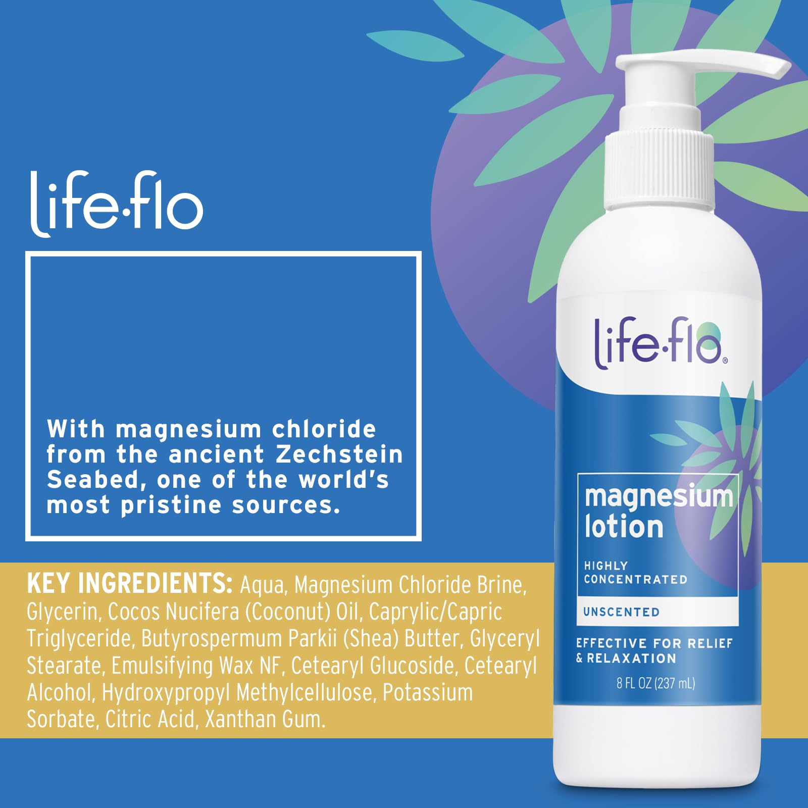 Foto 2 | Loción Corporal Life-flo Loción De Magnesio 240 Ml Sin Perfume - Venta Internacional.