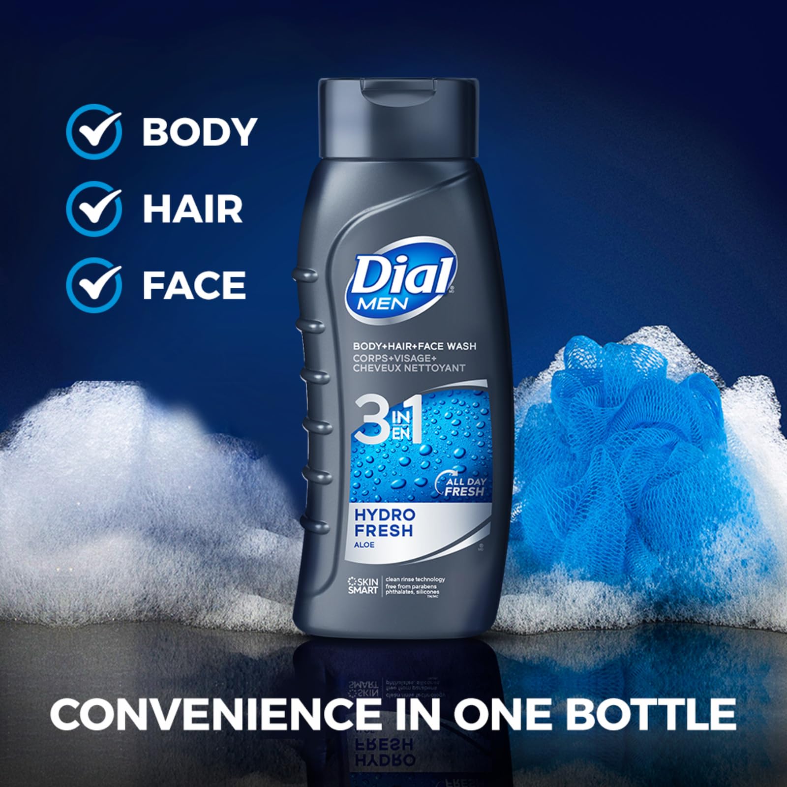 Foto 4 pulgar | Limpiador Para Cuerpo, Cabello Y Rostro Dial Hydro Fresh Para Hombre, 473 Ml X 6 - Venta Internacional.