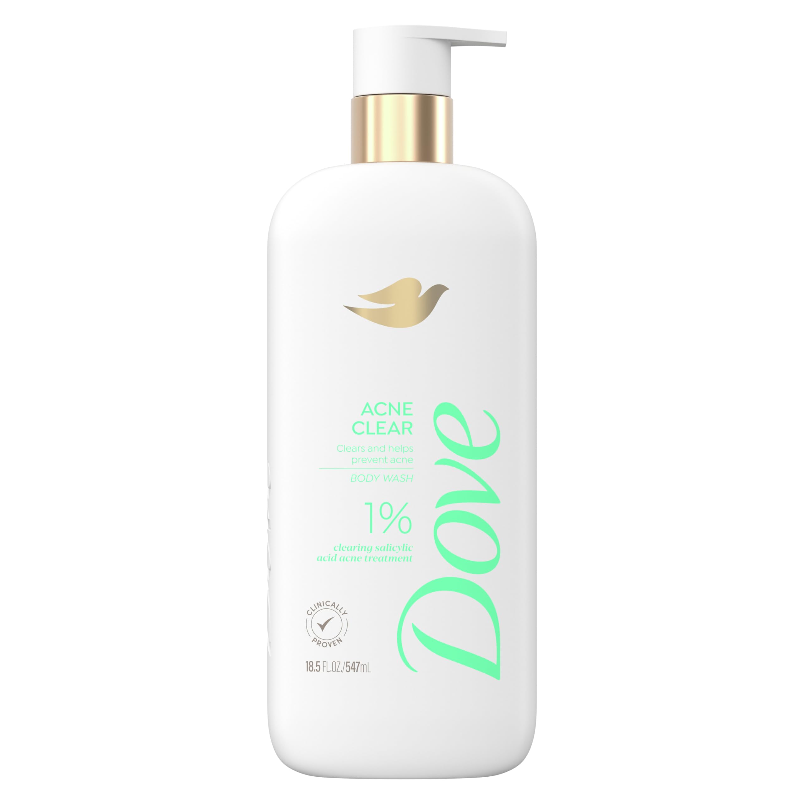 Gel De Baño Dove Acne Clear Con 1% De Ácido Salicílico, 550 Ml - Venta Internacional.