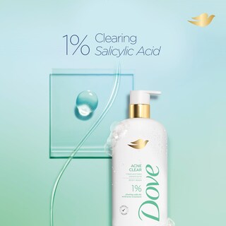 Foto 4 | Gel De Baño Dove Acne Clear Con 1% De Ácido Salicílico, 550 Ml - Venta Internacional.