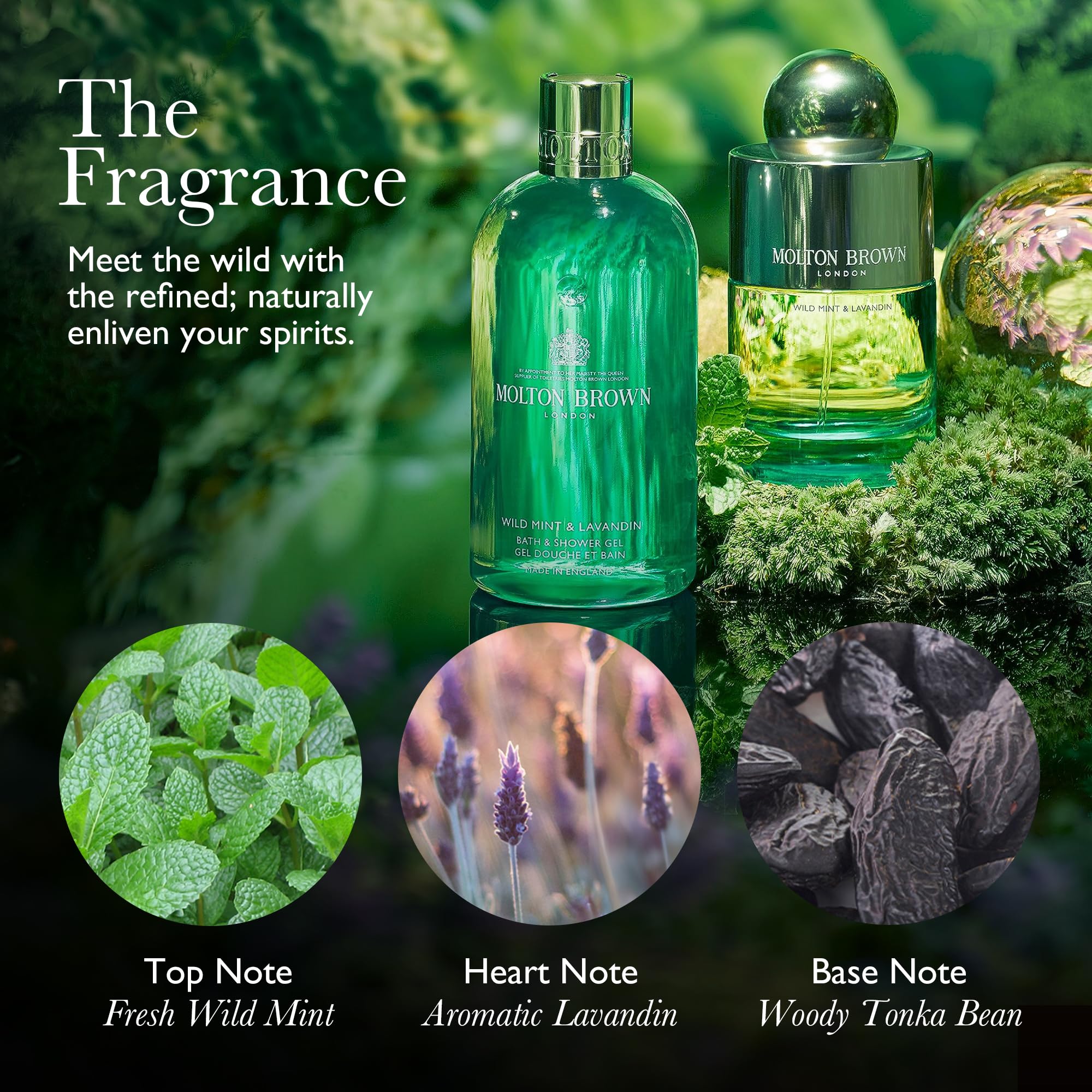 Foto 2 | Gel De Baño Y Ducha Molton Brown Wild Mint & Lavandin 300 Ml - Venta Internacional.