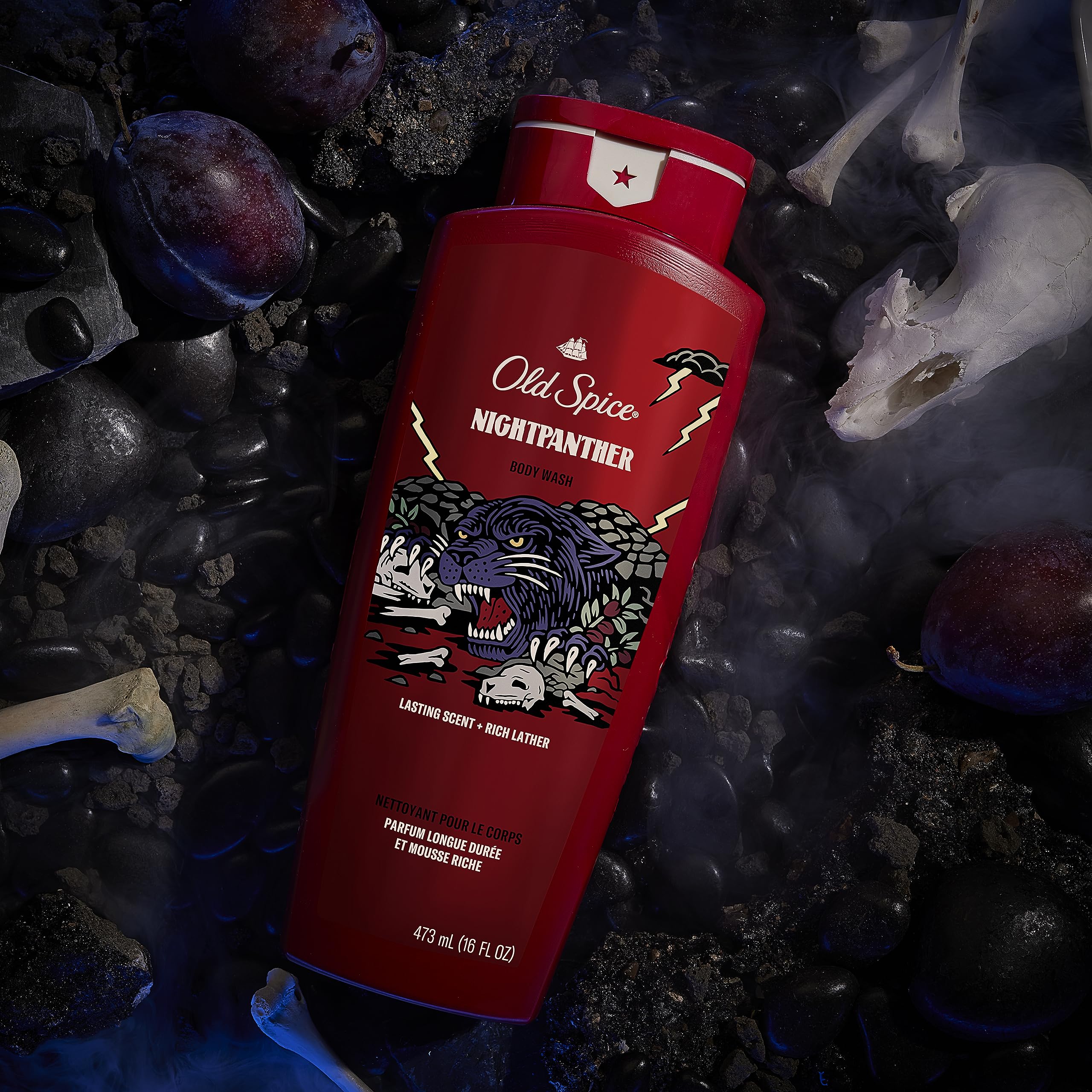 Foto 3 pulgar | Gel De Baño Old Spice Nightpanther 24/7 Shower Freshness 720 Ml X4 - Venta Internacional.