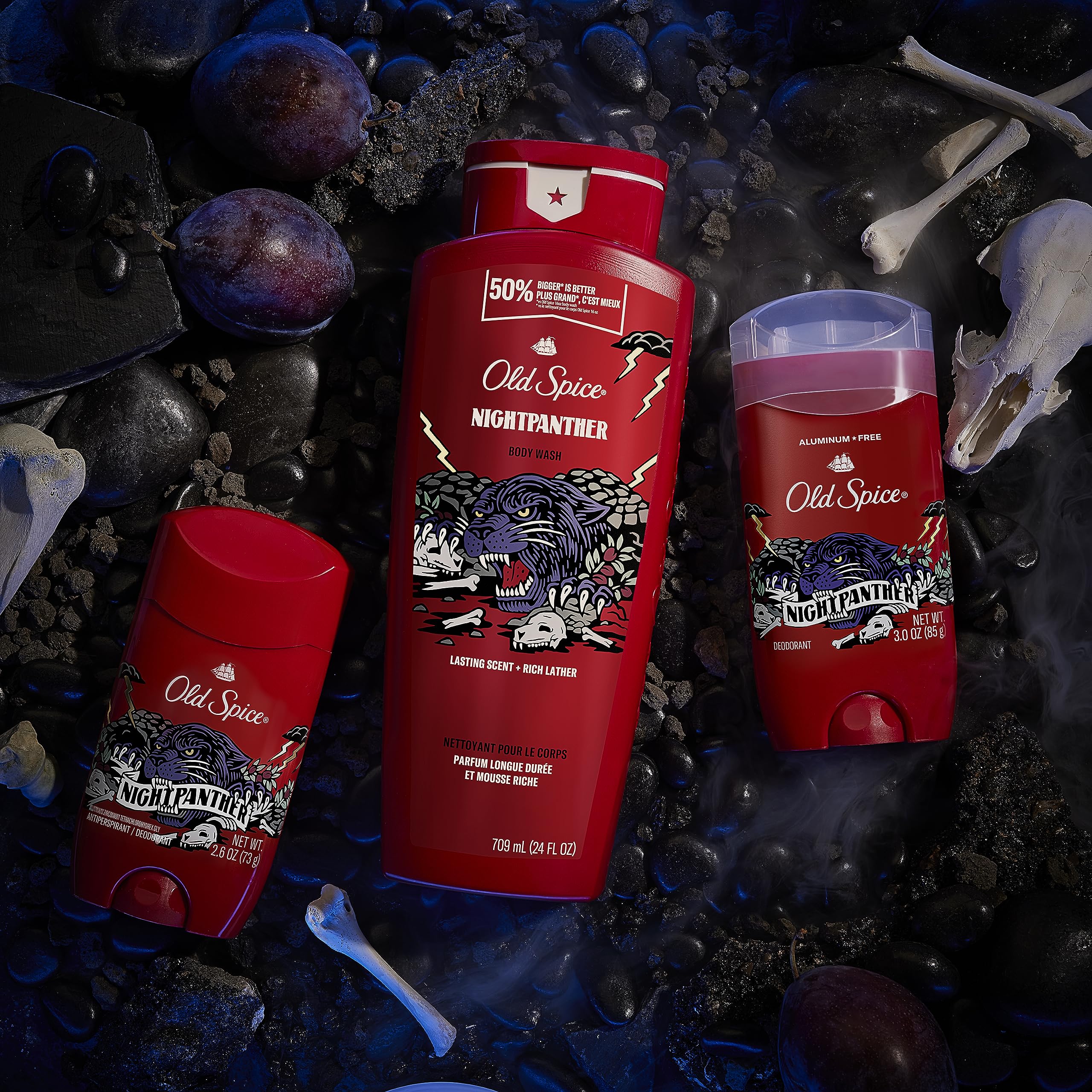 Foto 7 pulgar | Gel De Baño Old Spice Nightpanther 24/7 Shower Freshness 720 Ml X4 - Venta Internacional.