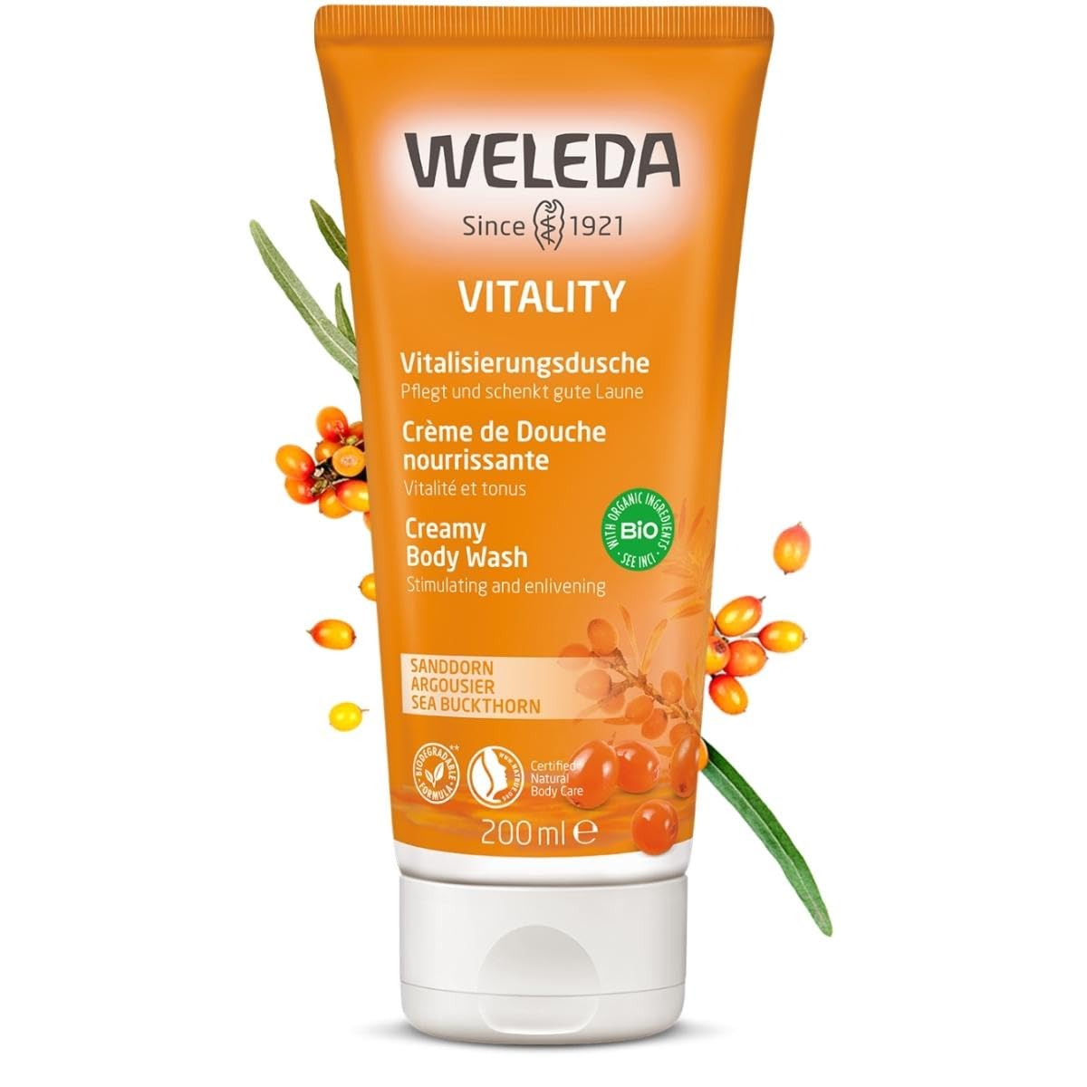 Gel De Baño Weleda Hidratante De Espino Amarillo, 200 Ml, Rico En Plantas - Venta Internacional.