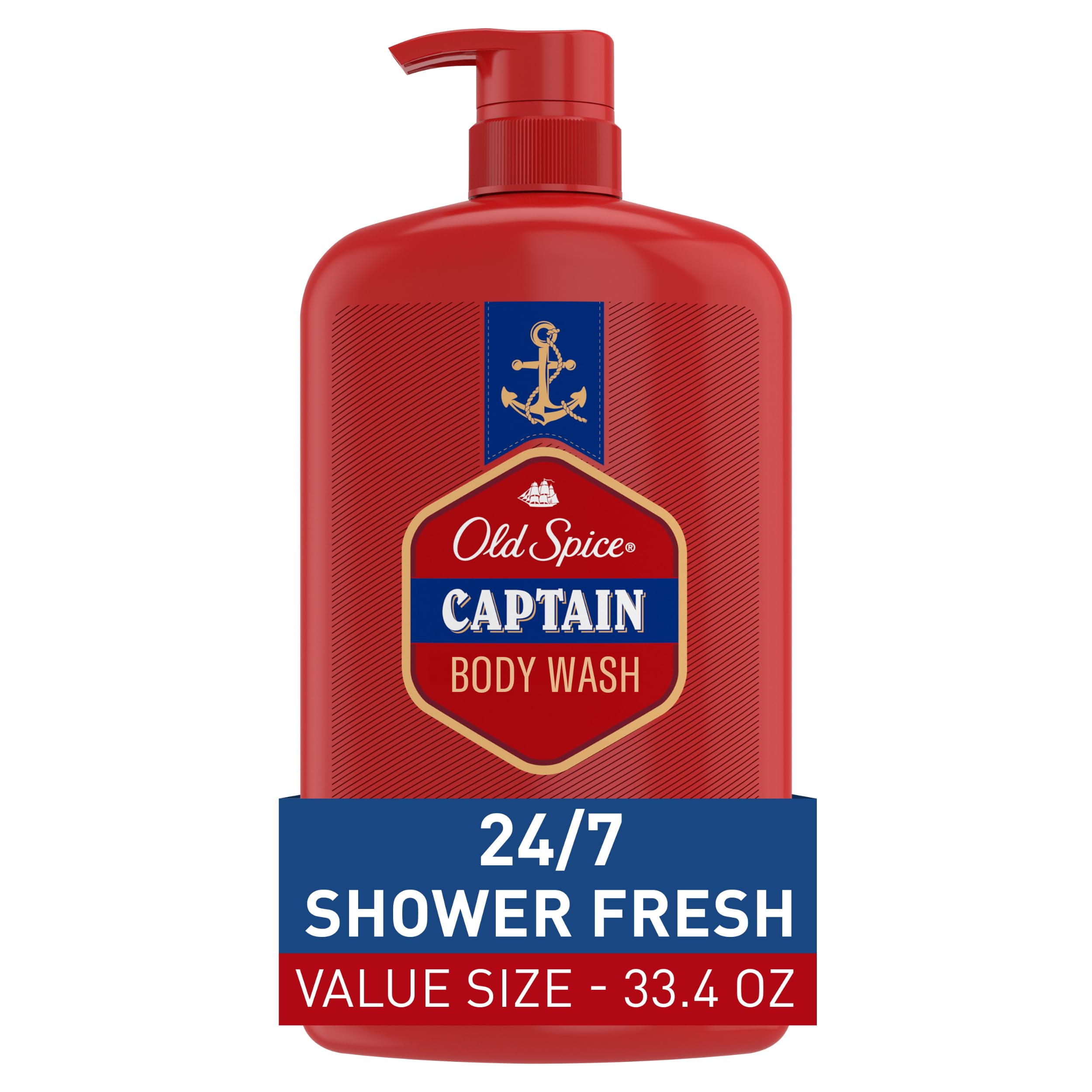 Gel De Baño Old Spice Red Collection Captain 24/7 985ml Para Hombre - Venta Internacional.
