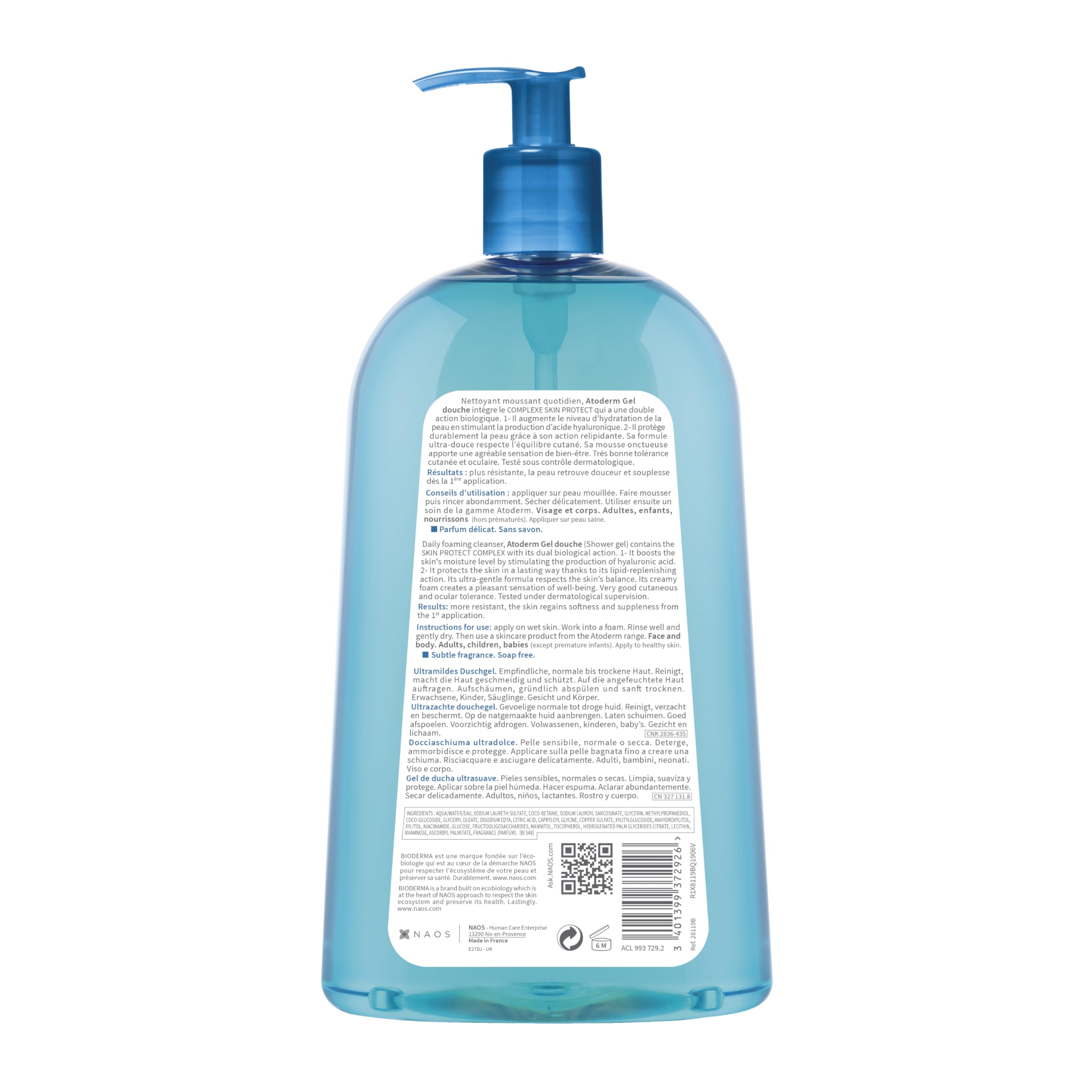 Foto 3 pulgar | Gel De Ducha Bioderma Atoderm Hidratante Para Piel Normal 1l - Venta Internacional.