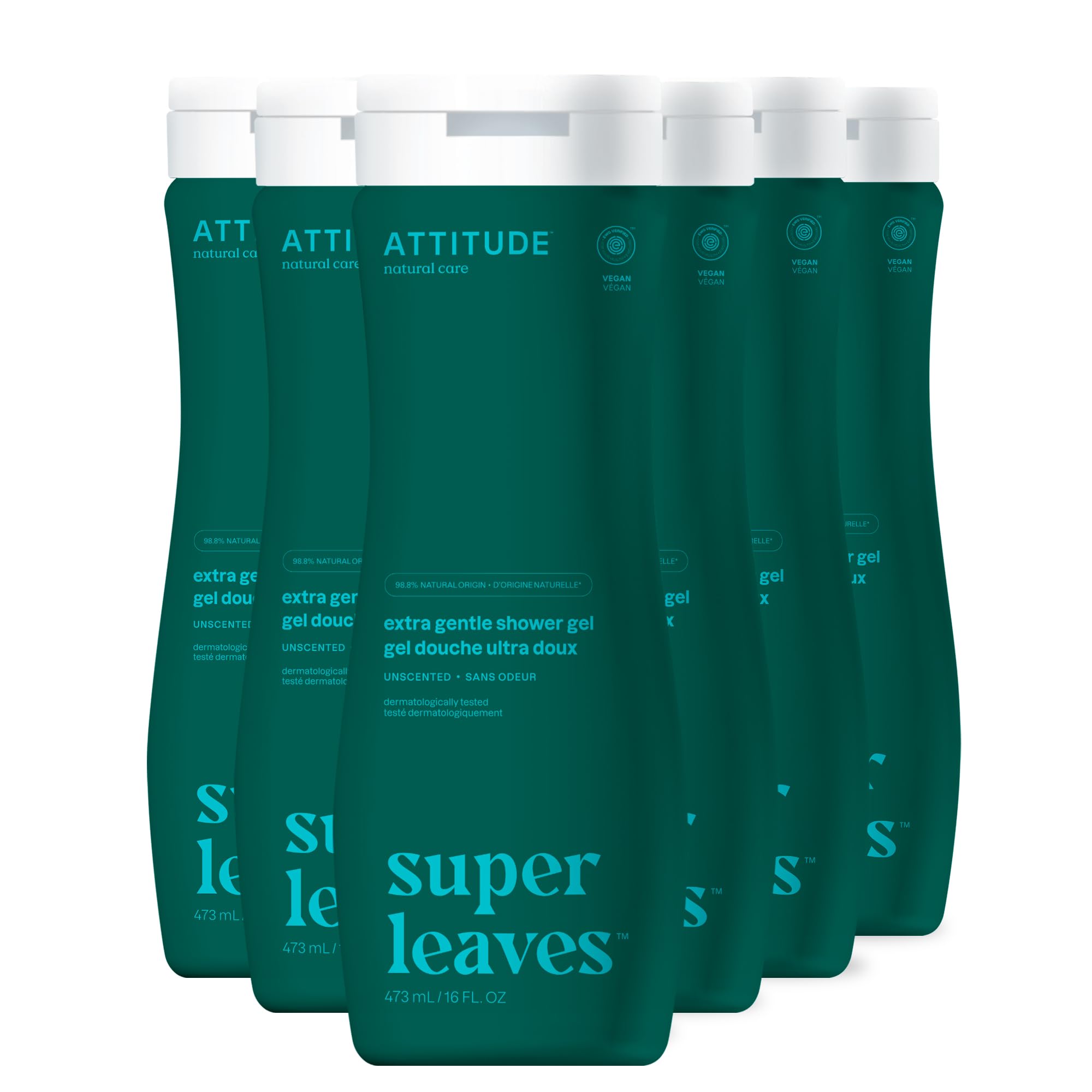 Foto 2 pulgar | Gel De Baño Attitude Extra Suave Sin Perfume, 473 Ml (paquete De 6) - Venta Internacional.