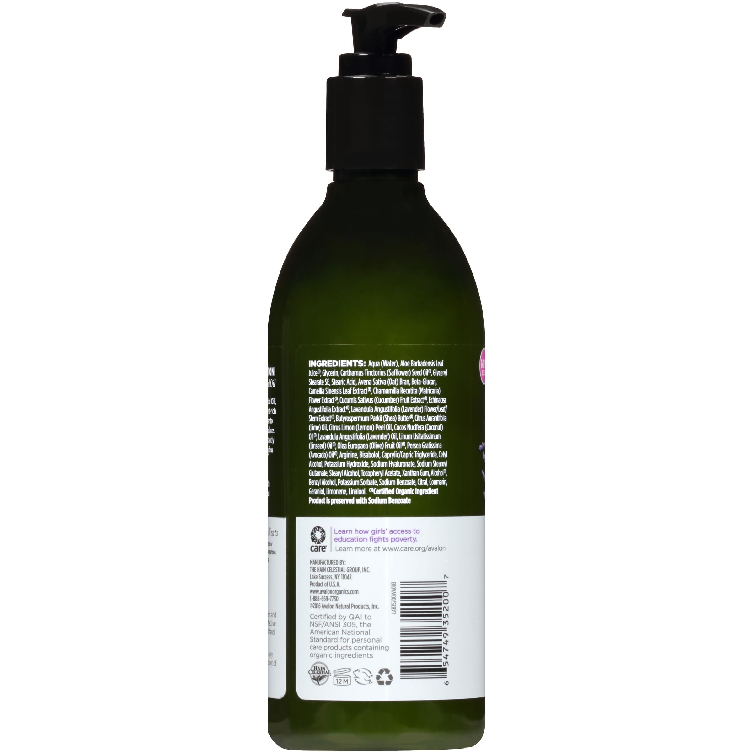 Foto 3 | Loción Para Manos Y Cuerpo Avalon Organics Nourishing Lavender 350 Ml - Venta Internacional.