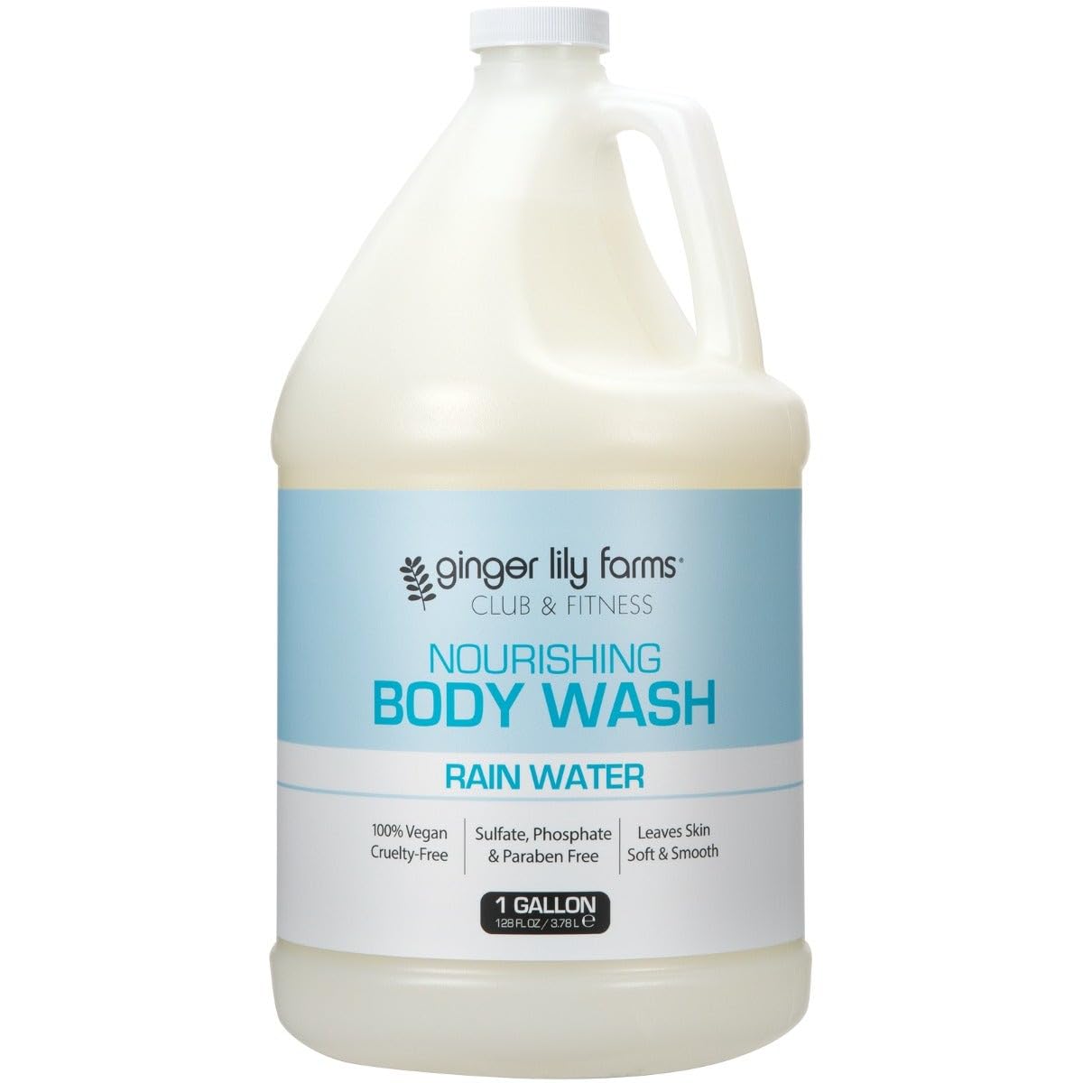Gel De Baño Ginger Lily Farms Club & Fitness, Agua De Lluvia, 1 Litro - Venta Internacional.