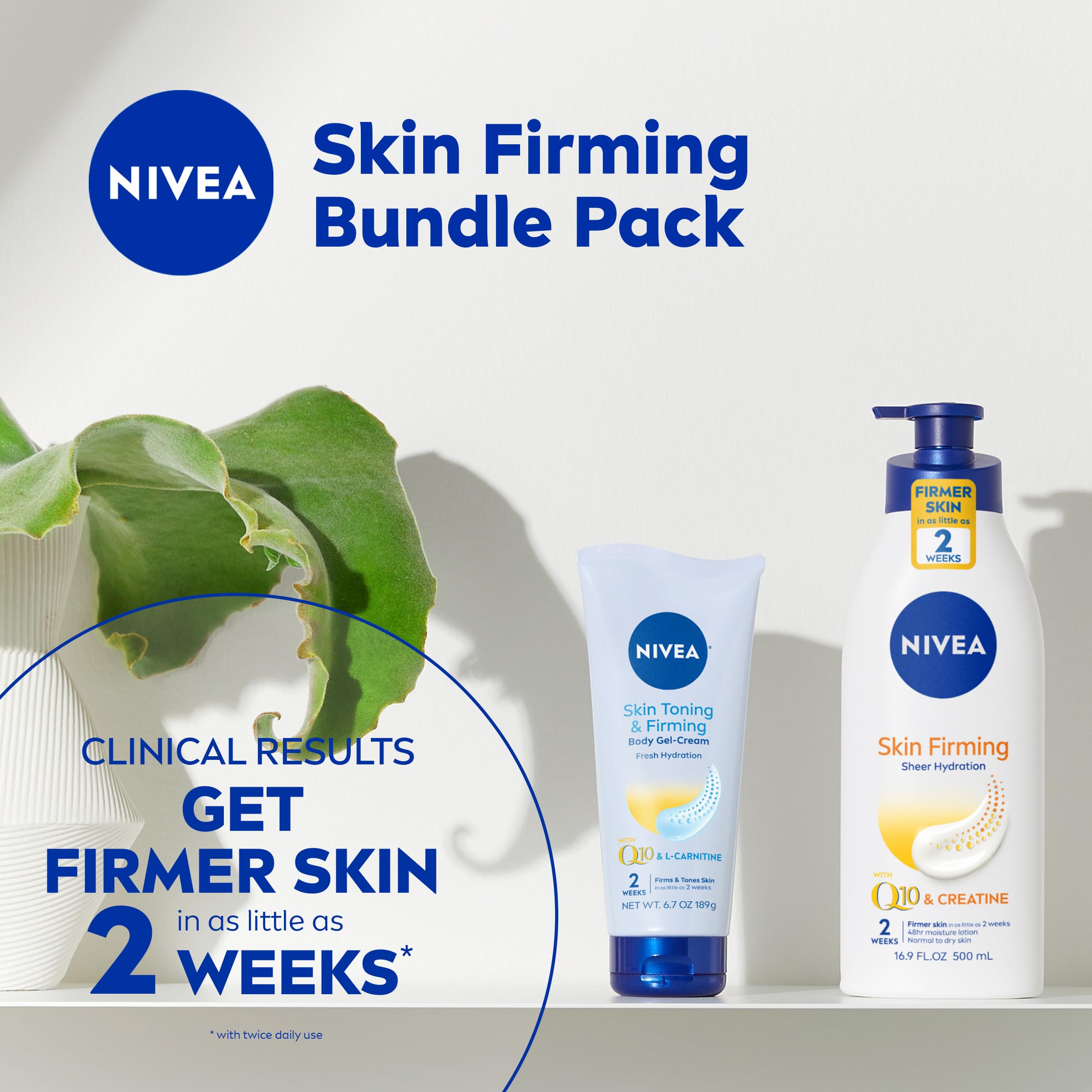 Foto 3 pulgar | Loción Corporal Reafirmante Nivea Skin De Variety Pack, 500 Ml Y Gel En Crema - Venta Internacional.