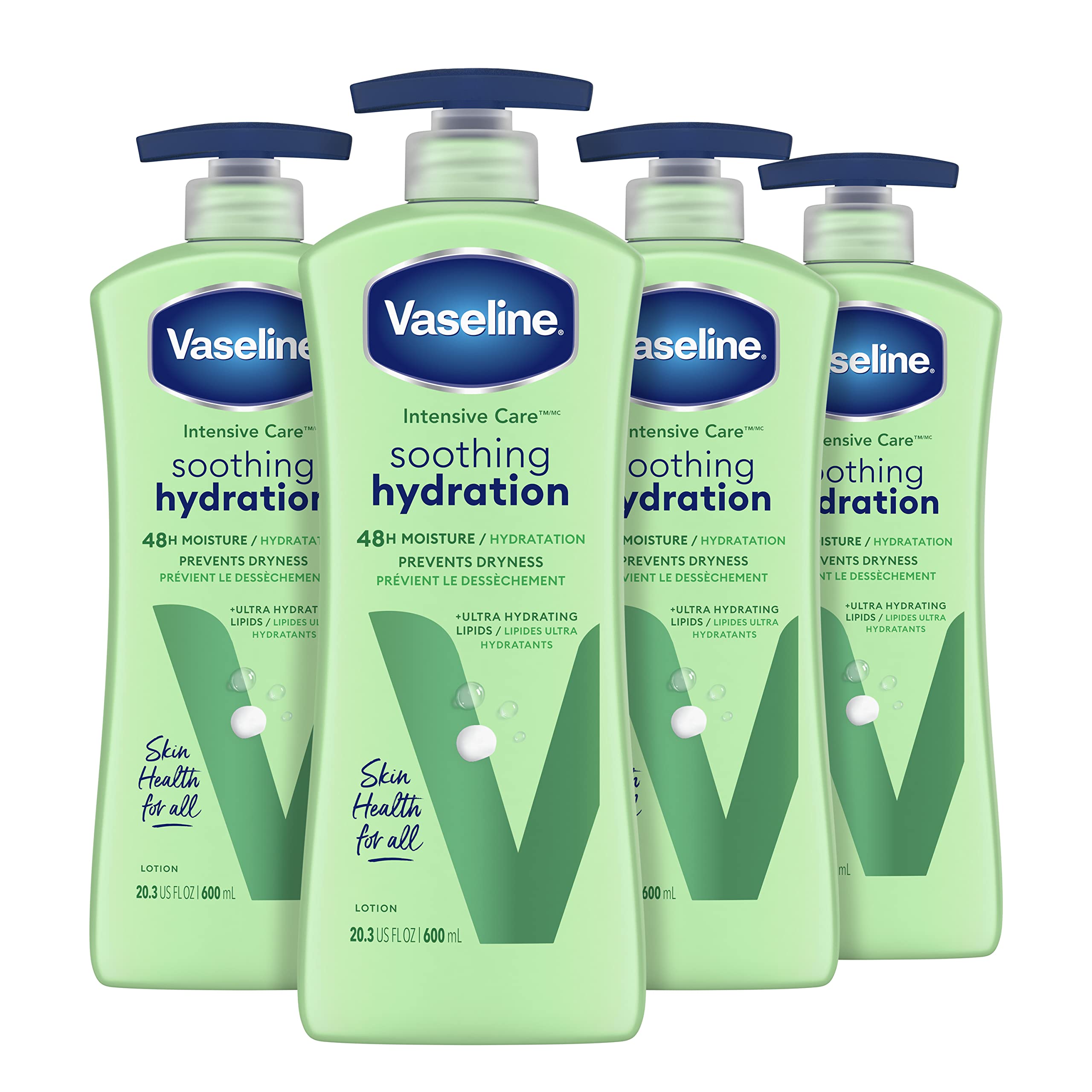 Foto 2 pulgar | Loción Corporal Vaseline Intensive Care Aloe Soothing 600 Ml X4 - Venta Internacional.
