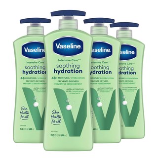 Foto 1 | Loción Corporal Vaseline Intensive Care Aloe Soothing 600 Ml X4 - Venta Internacional.