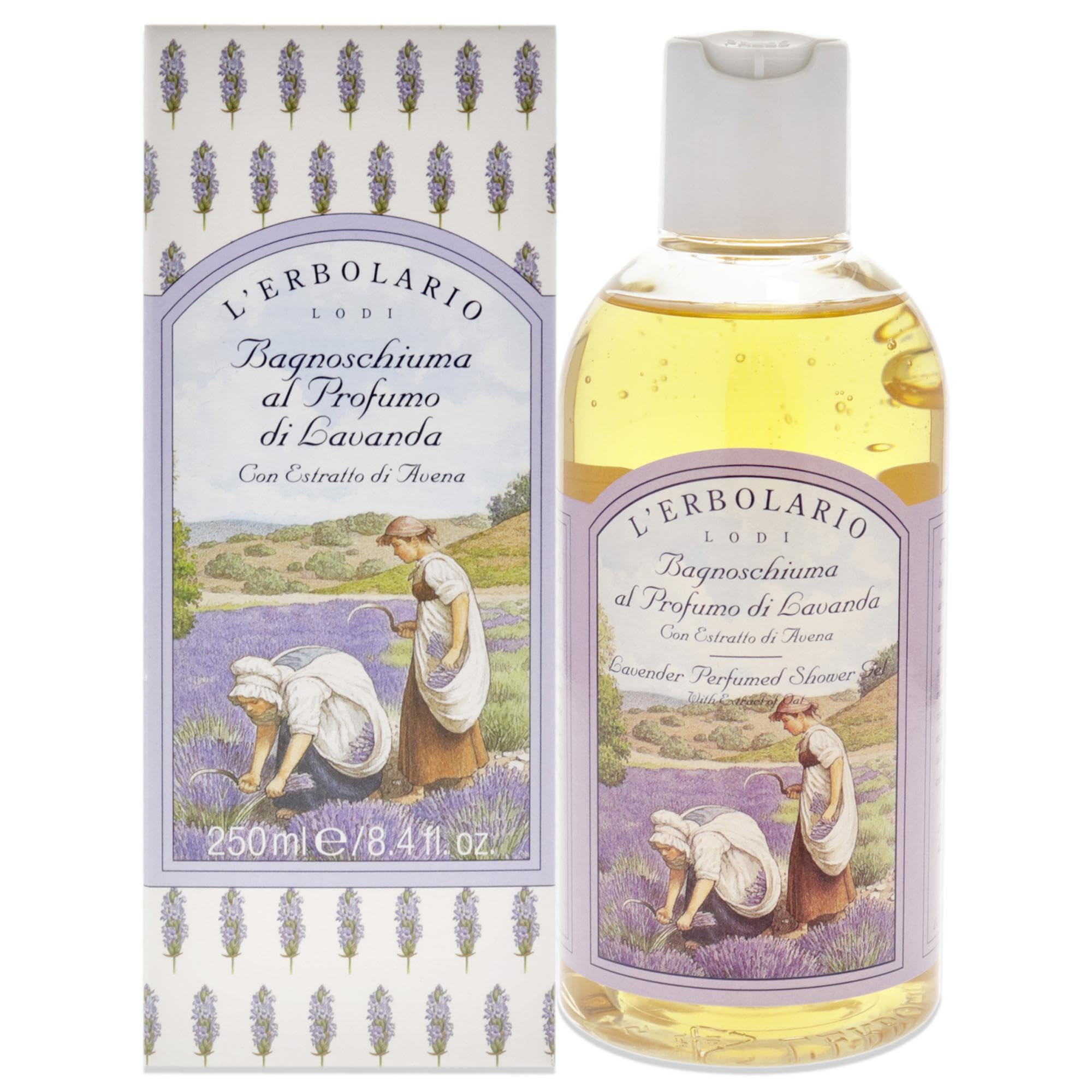 Gel De Ducha L'erbolario Lavanda Perfumado Con Extracto De Avena 250 Ml - Venta Internacional.