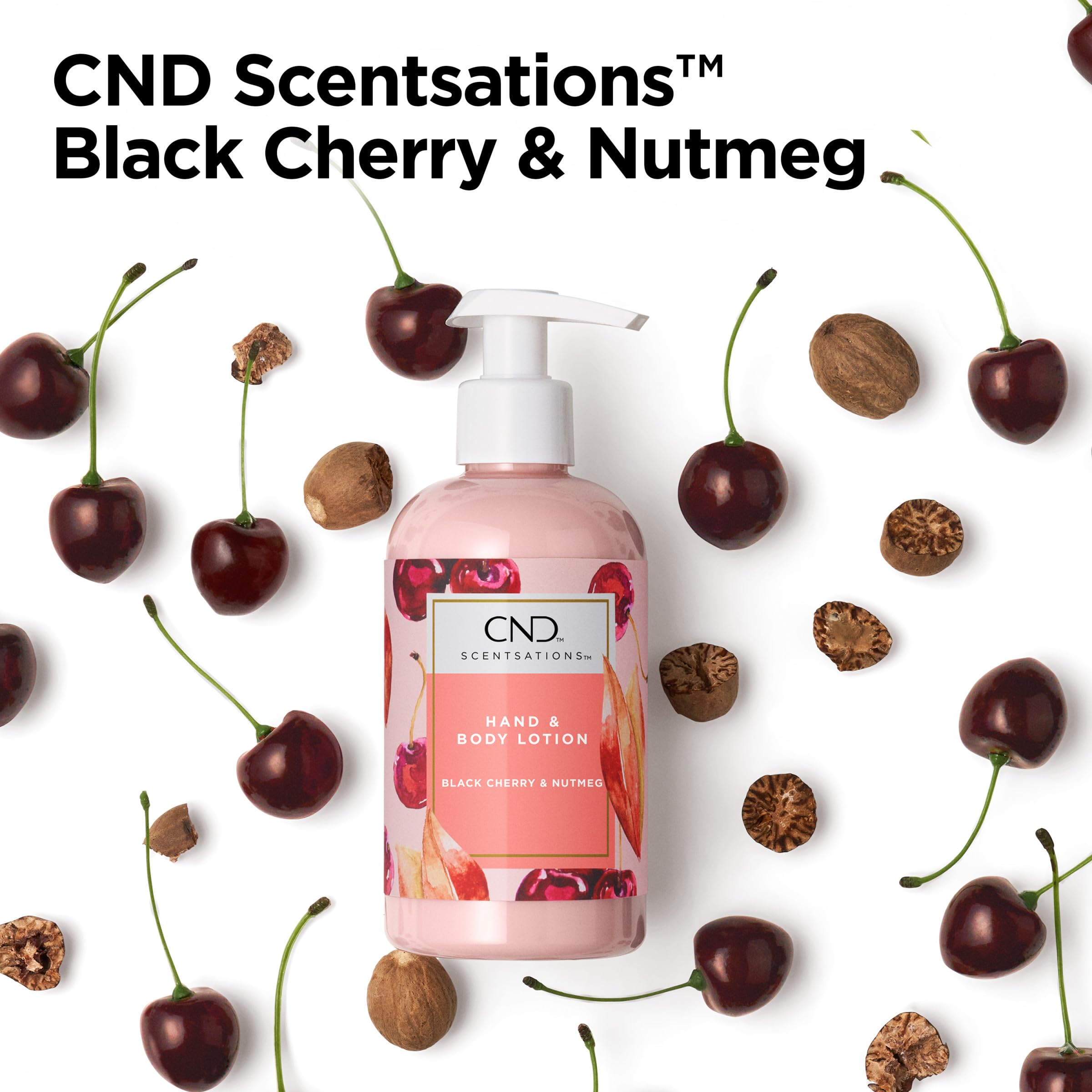Foto 5 pulgar | Loción Cnd Hand & Body Scentsations Black Cherry & Nuez Moscada 245 Ml - Venta Internacional.