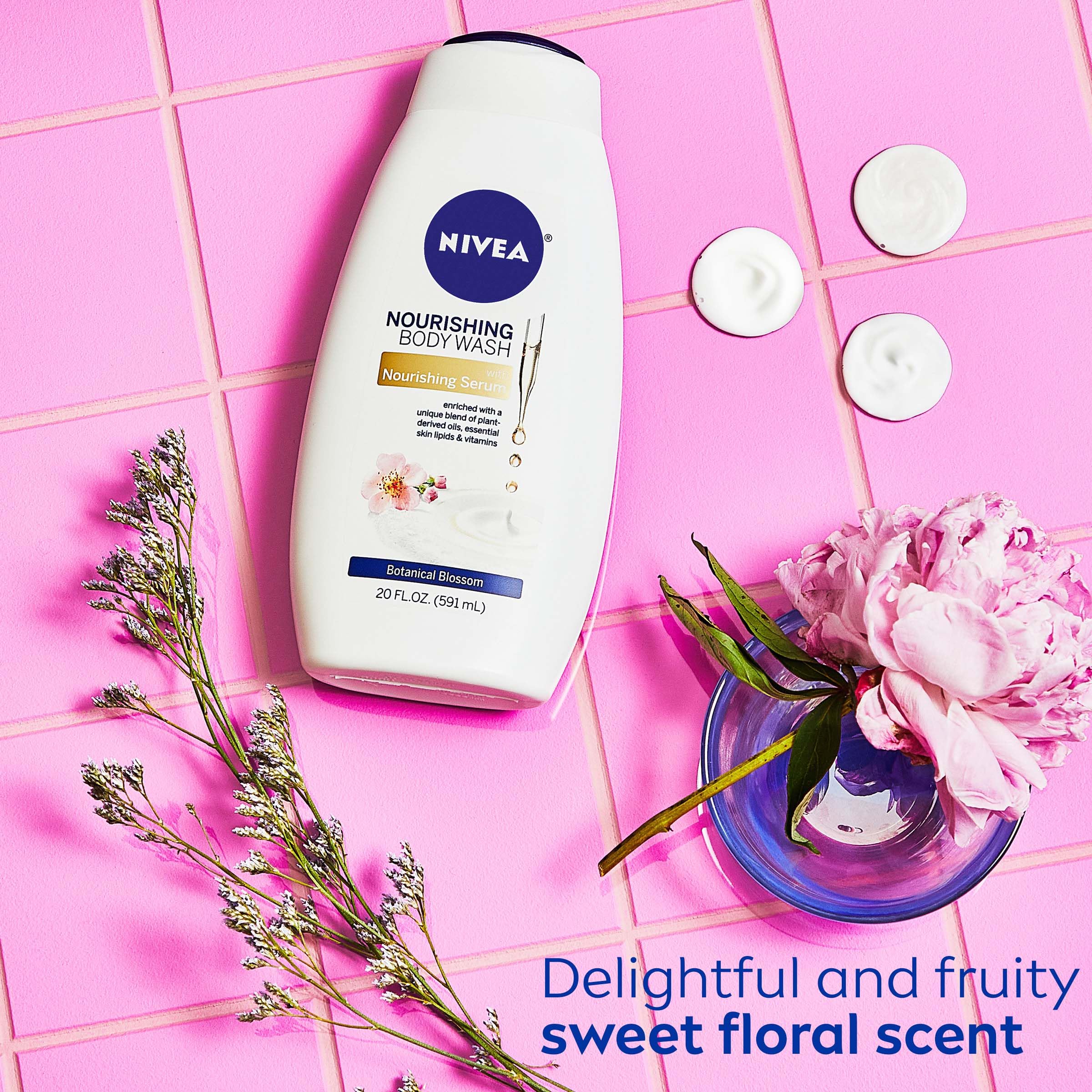 Foto 7 pulgar | Gel De Baño Nivea Nourishing Botanical Blossom 600 Ml Para Piel Seca - Venta Internacional.