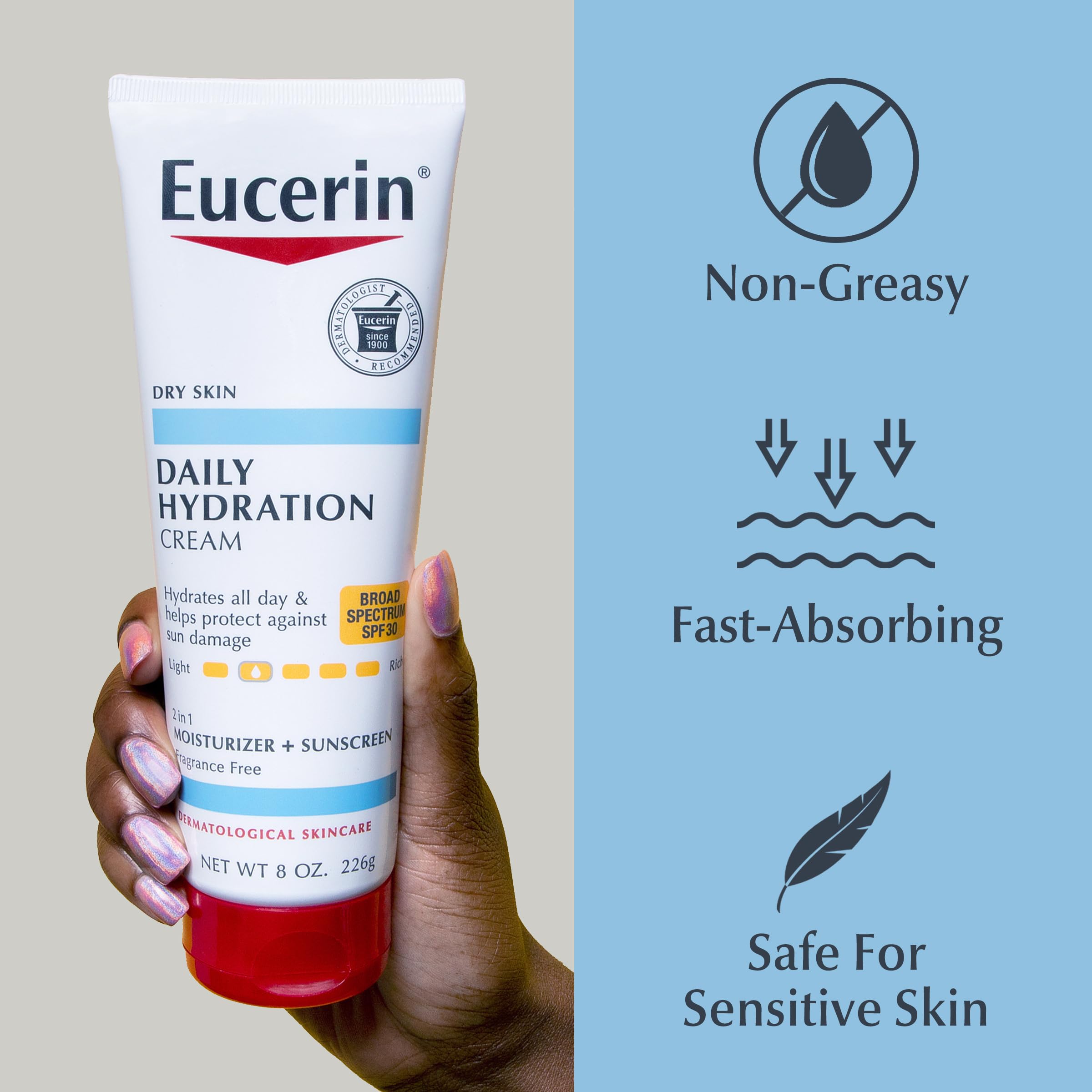 Foto 7 pulgar | Crema Corporal Con Protección Solar Eucerin Daily Hydration Spf 30 240 Ml - Venta Internacional.