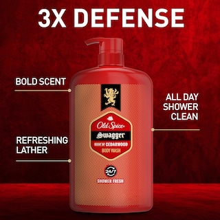 Foto 2 | Gel De Baño Old Spice Red Collection Swagger 24 Horas 990 Ml X4 - Venta Internacional.