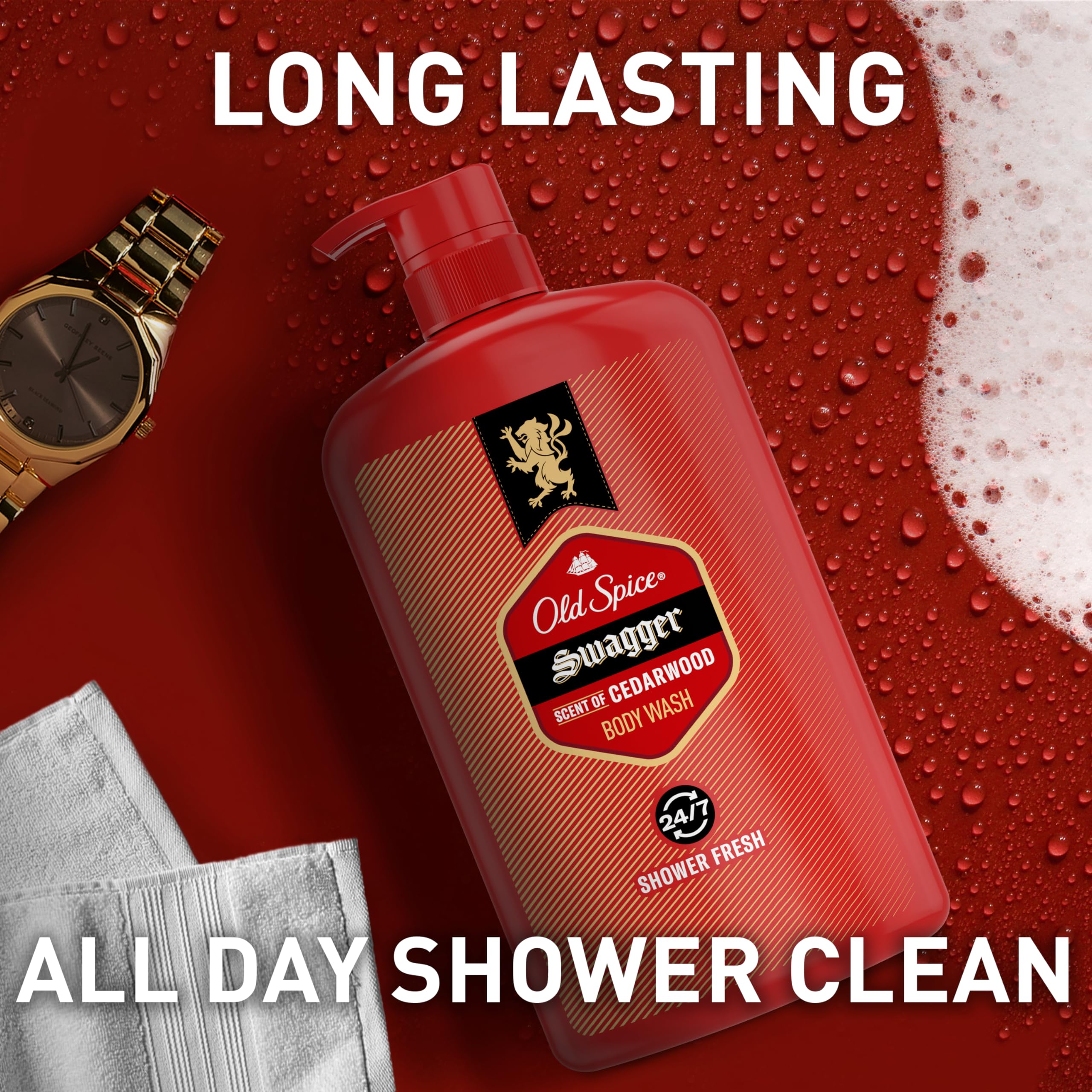 Foto 7 pulgar | Gel De Baño Old Spice Red Collection Swagger 24 Horas 990 Ml X4 - Venta Internacional.