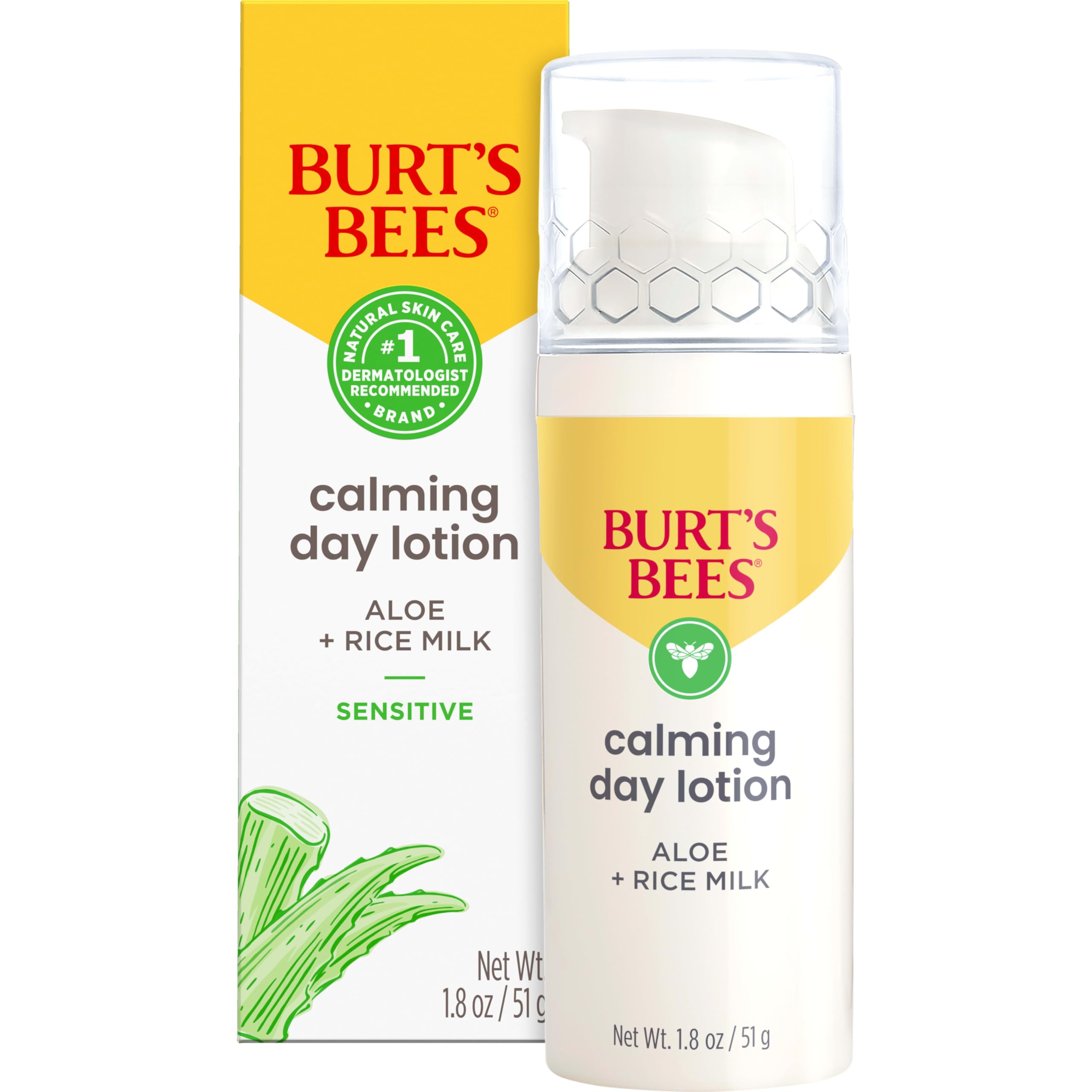 Loción Facial Burt's Bees Calming Day Aloe Rice Milk 50 Ml - Venta Internacional.