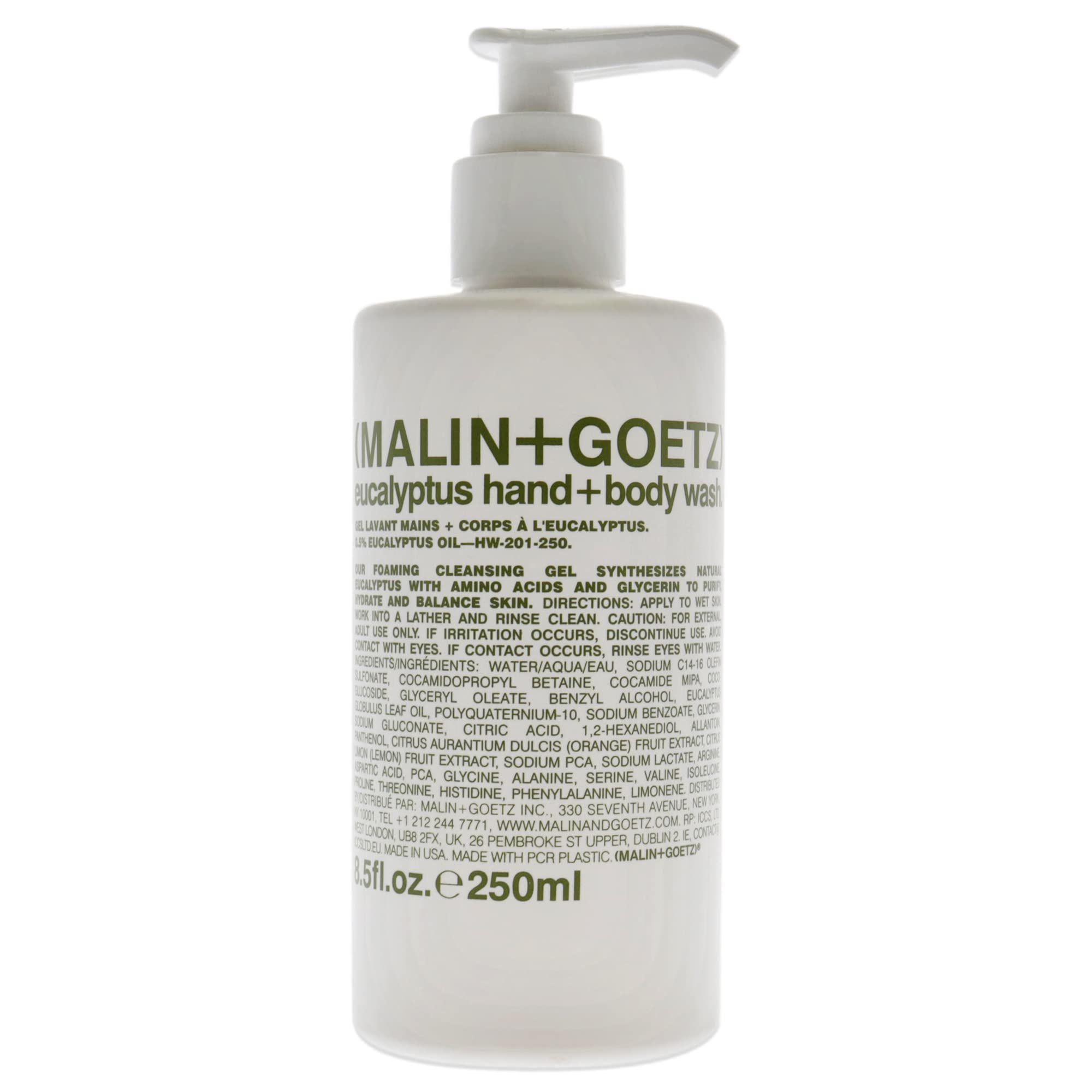 Gel De Baño Para Manos Y Cuerpo Malin+goetz Eucalyptus 250 Ml Para Toda La Piel - Venta Internacional.