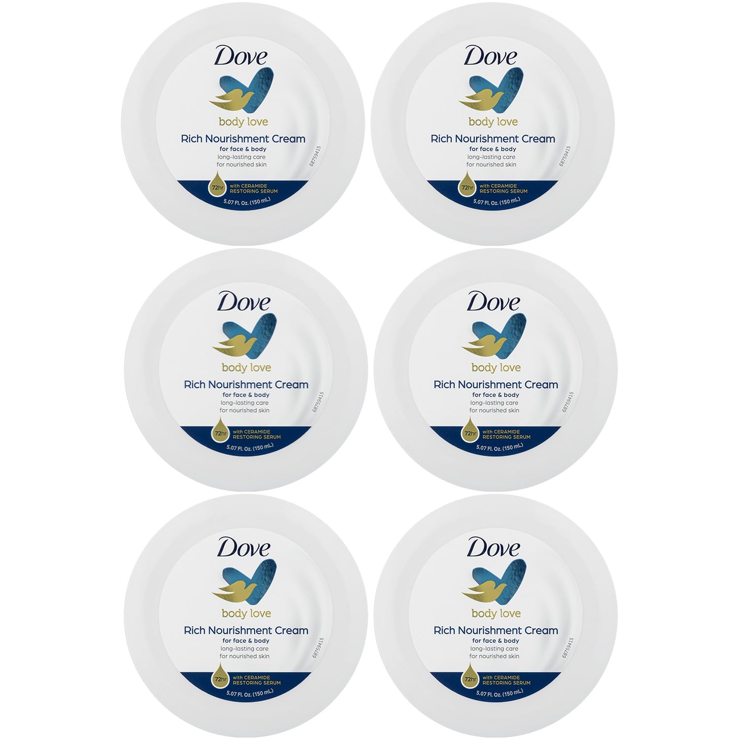 Crema Nutritiva Lotion Dove Body Love Rich, 150 Ml (paquete De 6) - Venta Internacional.