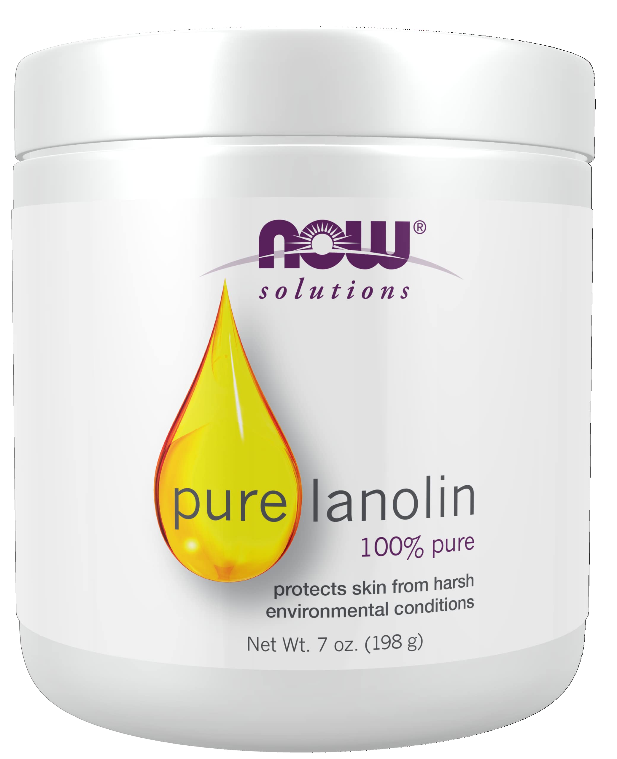 Protector De Piel Now Foods Solutions, Lanolina Pura, 200 Ml - Venta Internacional.