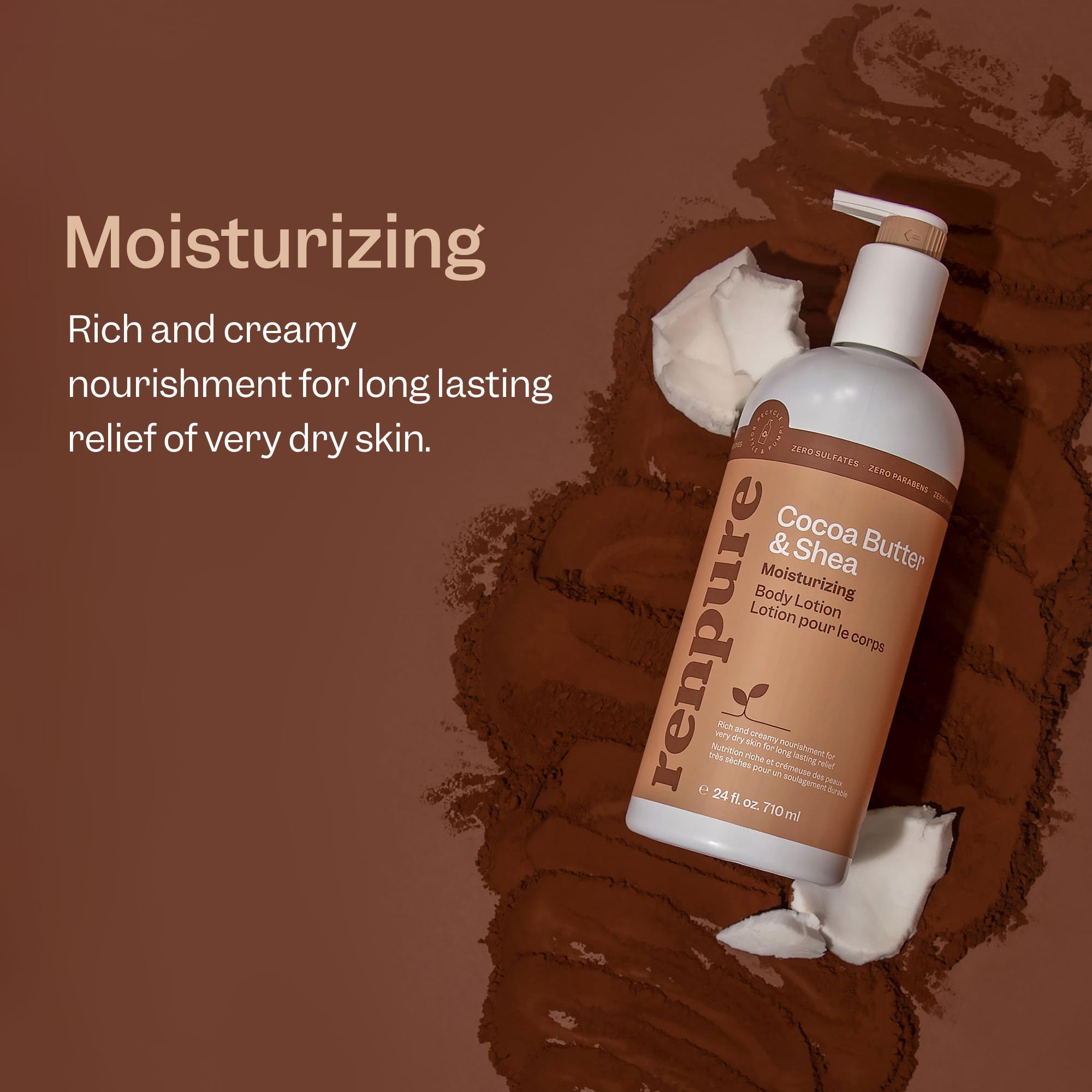 Foto 3 pulgar | Loción Corporal Renpure Manteca De Cacao Y Manteca De Karité 710 Ml - Venta Internacional.