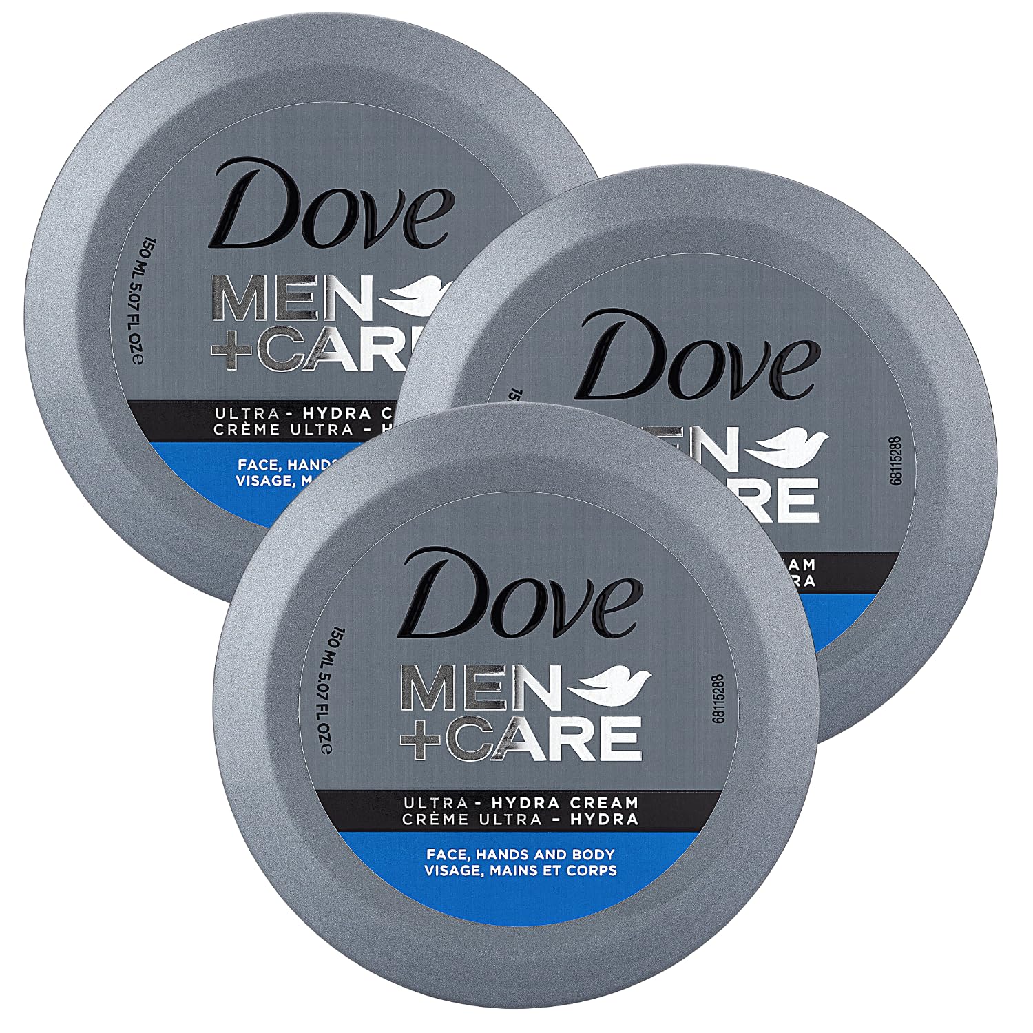 Crema Dove Men+care Ultra Hydra Para Rostro, Manos Y Cuerpo, 150 Ml, X3 - Venta Internacional.