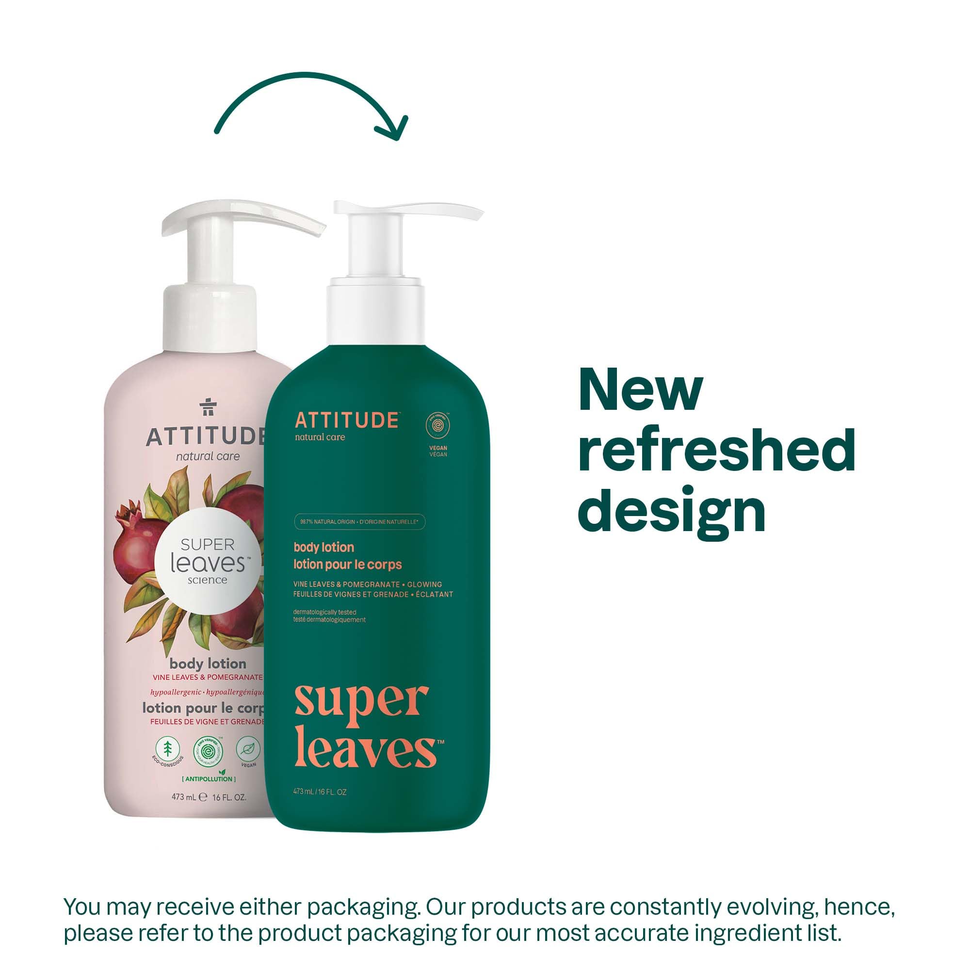 Foto 3 pulgar | Loción Corporal Attitude Vegan Skin Care Leaves 480 Ml - Venta Internacional.