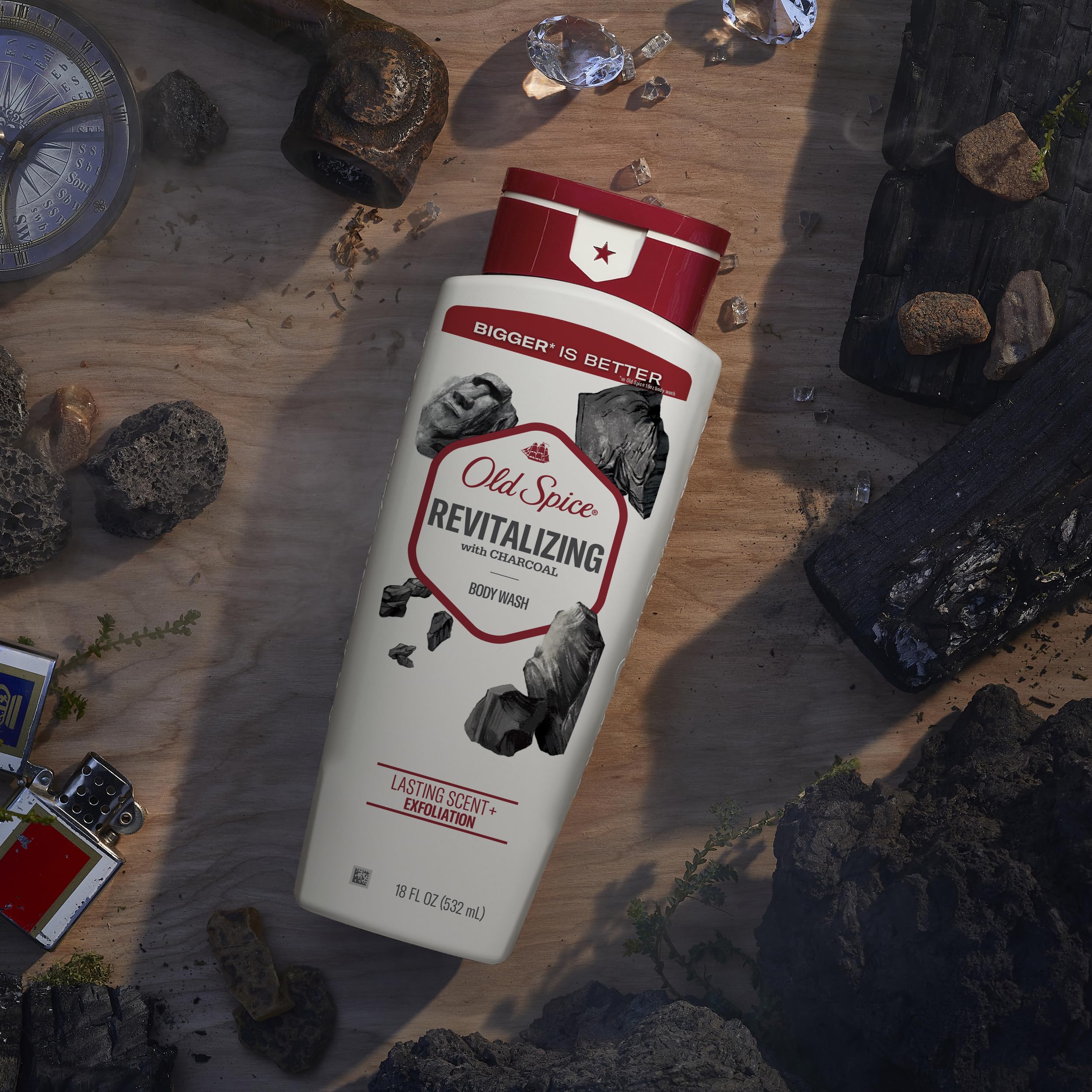 Foto 2 | Gel De Baño Old Spice Deep Revitalizing Con Carbón, 532 Ml X4 - Venta Internacional.