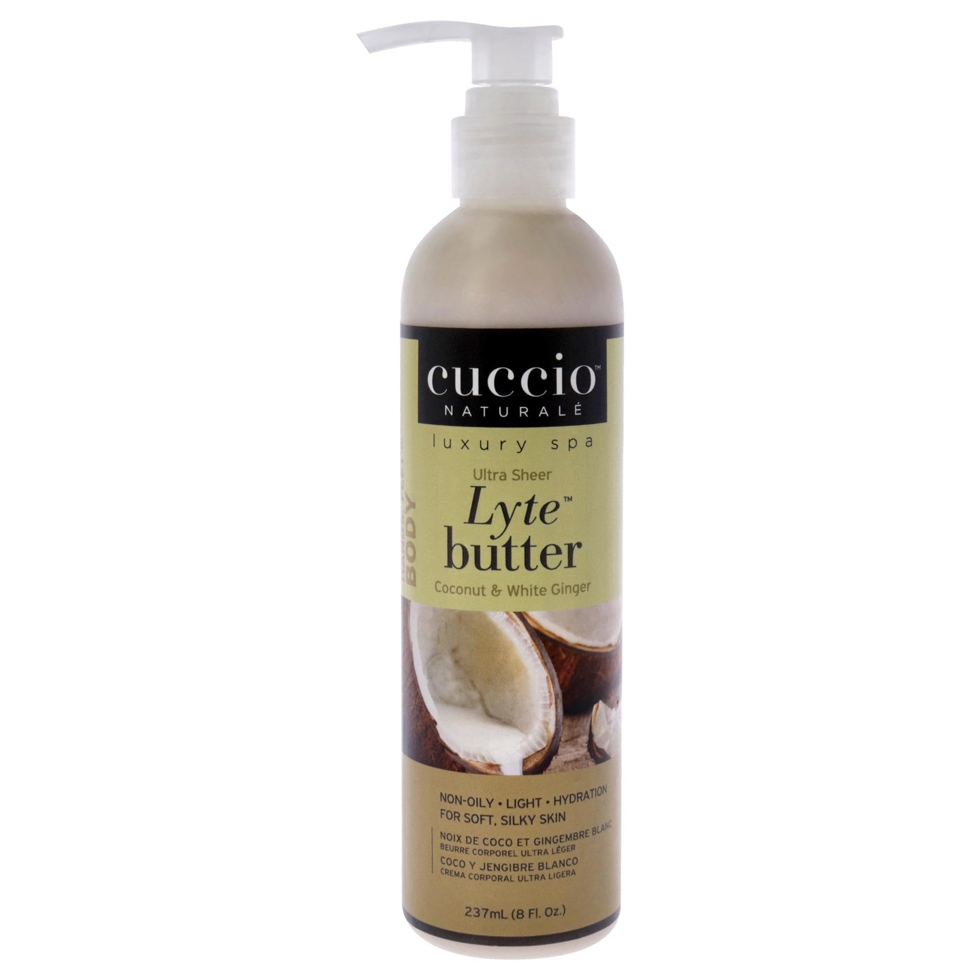 Manteca Corporal Cuccio Naturale Lyte Ultra-sheer, 240 Ml, Coco - Venta Internacional.