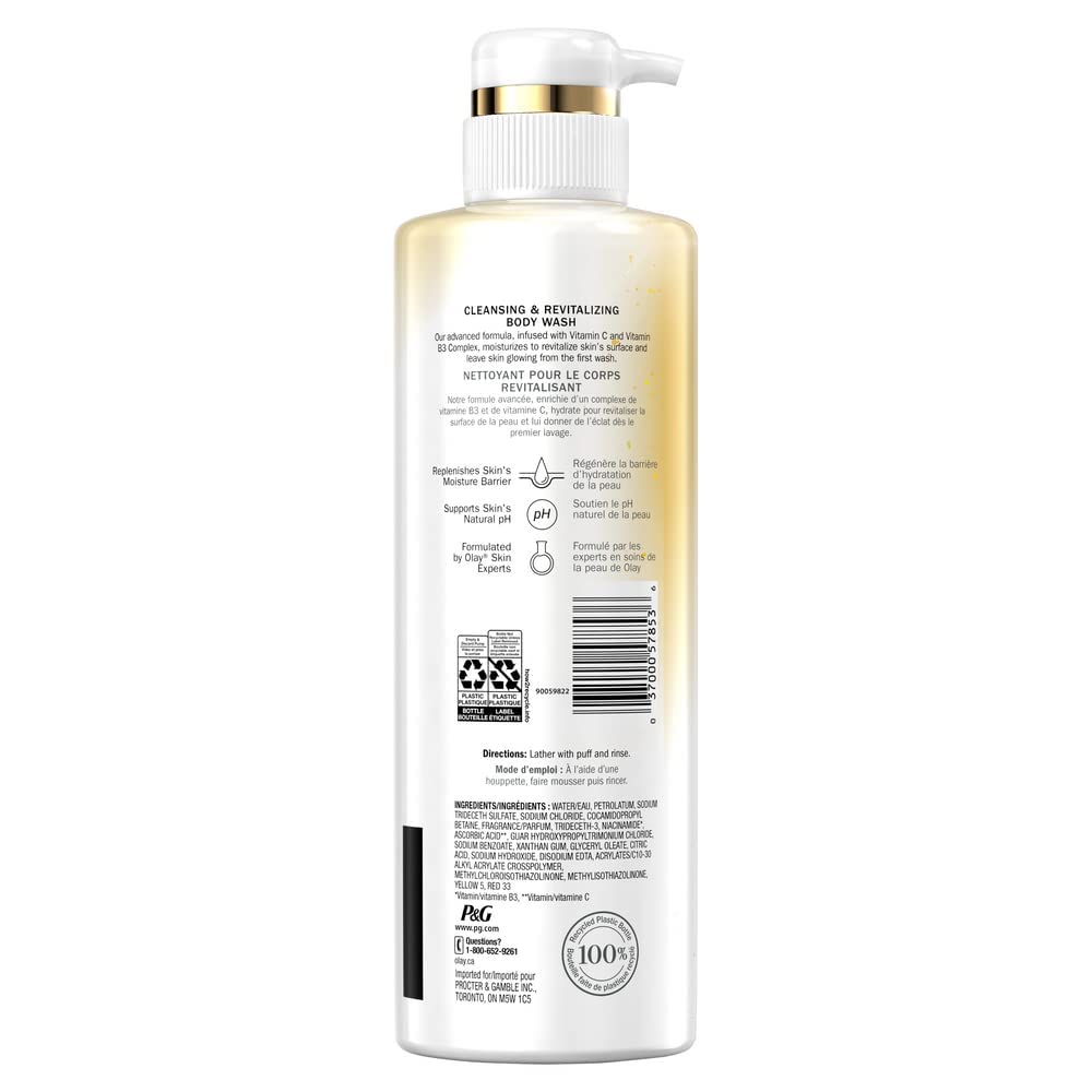 Foto 8 pulgar | Gel De Baño Olay Limpiador Y Revitalizante Con Vitamina C 600 Ml X4 - Venta Internacional.