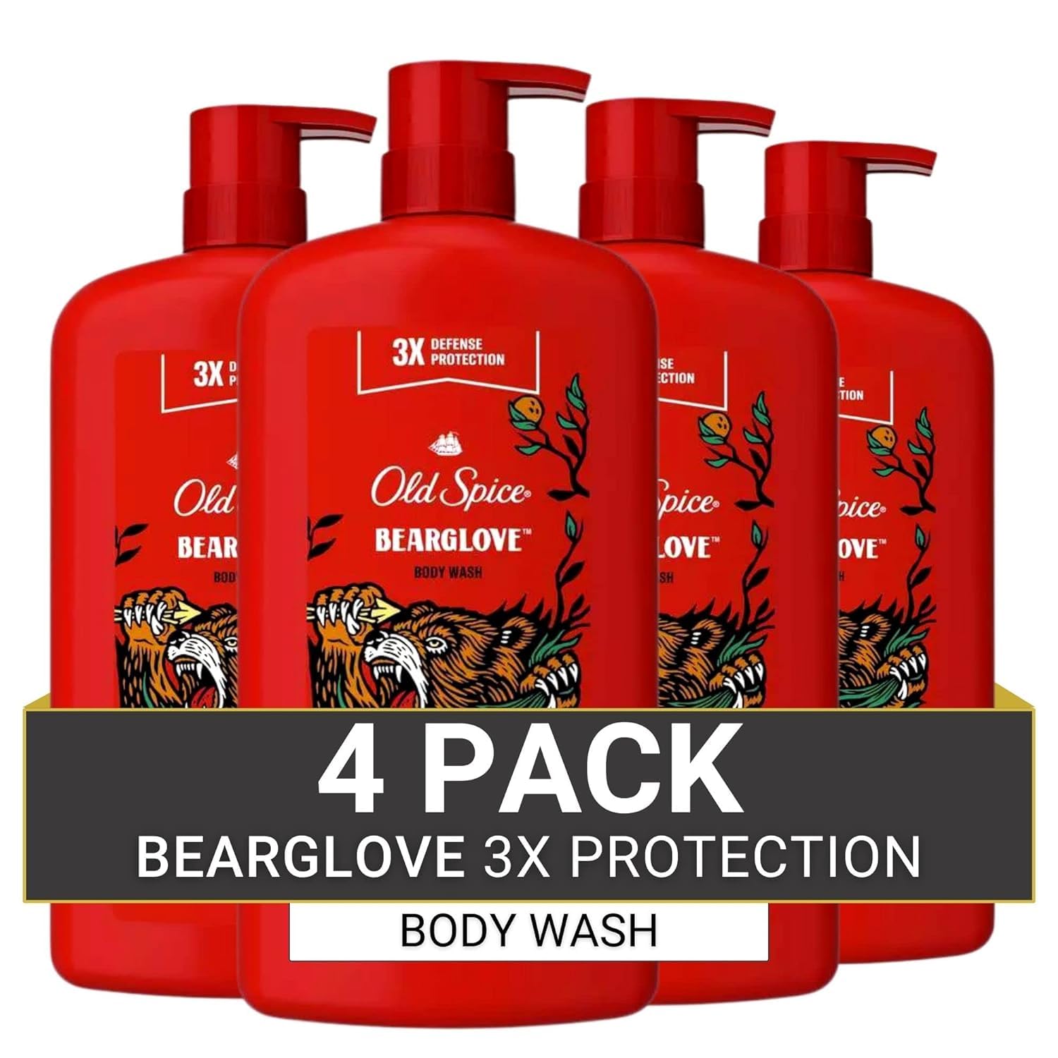 Gel De Baño Old Spice 3x Defense 24/7 Shower Fresh Para Hombre, 1 Litro - Venta Internacional.