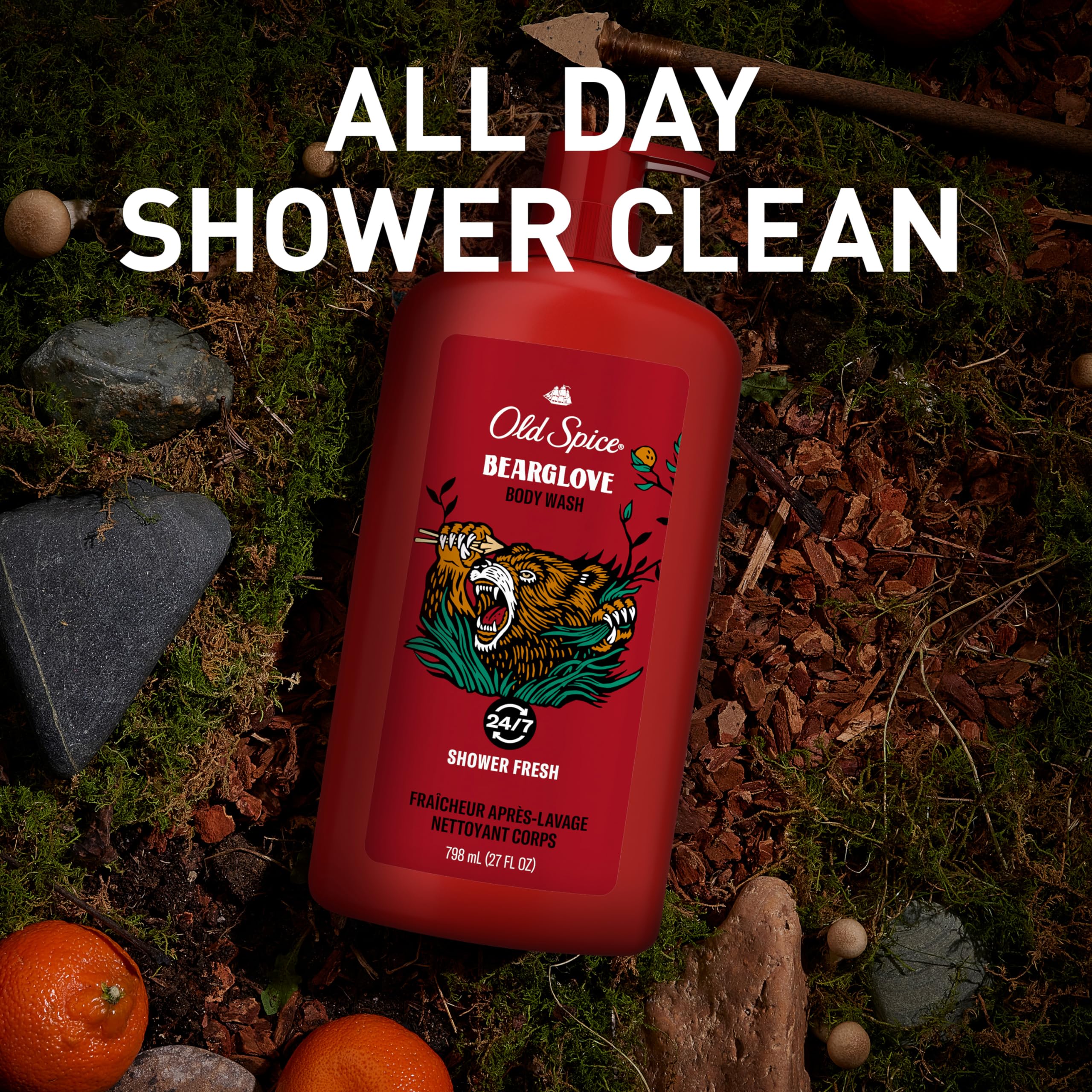 Foto 3 | Gel De Baño Old Spice 3x Defense 24/7 Shower Fresh Para Hombre, 1 Litro - Venta Internacional.