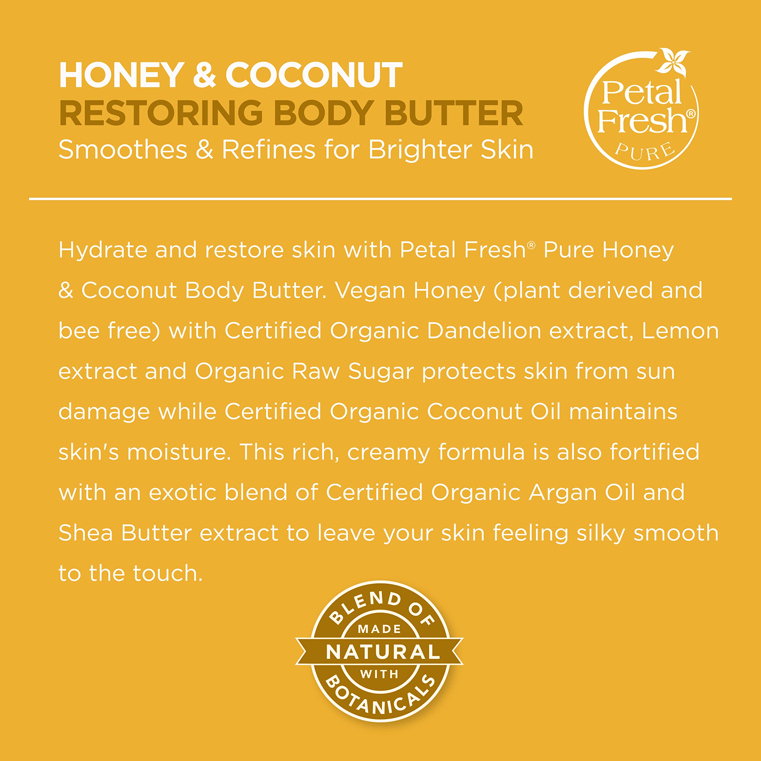 Foto 4 pulgar | Manteca Corporal Petal Fresh Restoring Con Miel, Aceite De Coco Y Karité - Venta Internacional.
