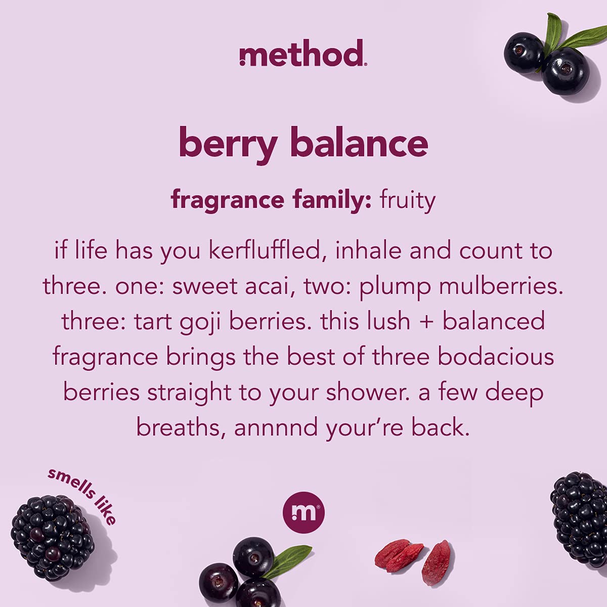 Foto 3 pulgar | Gel de Baño Method Berry Balance 532 ml- Venta Internacional