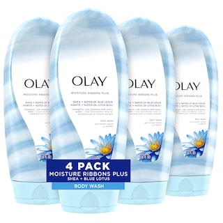 Foto 1 | Gel De Baño Olay Moisture Ribbons Plus Shea Blue Lotus 532ml X4 - Venta Internacional.