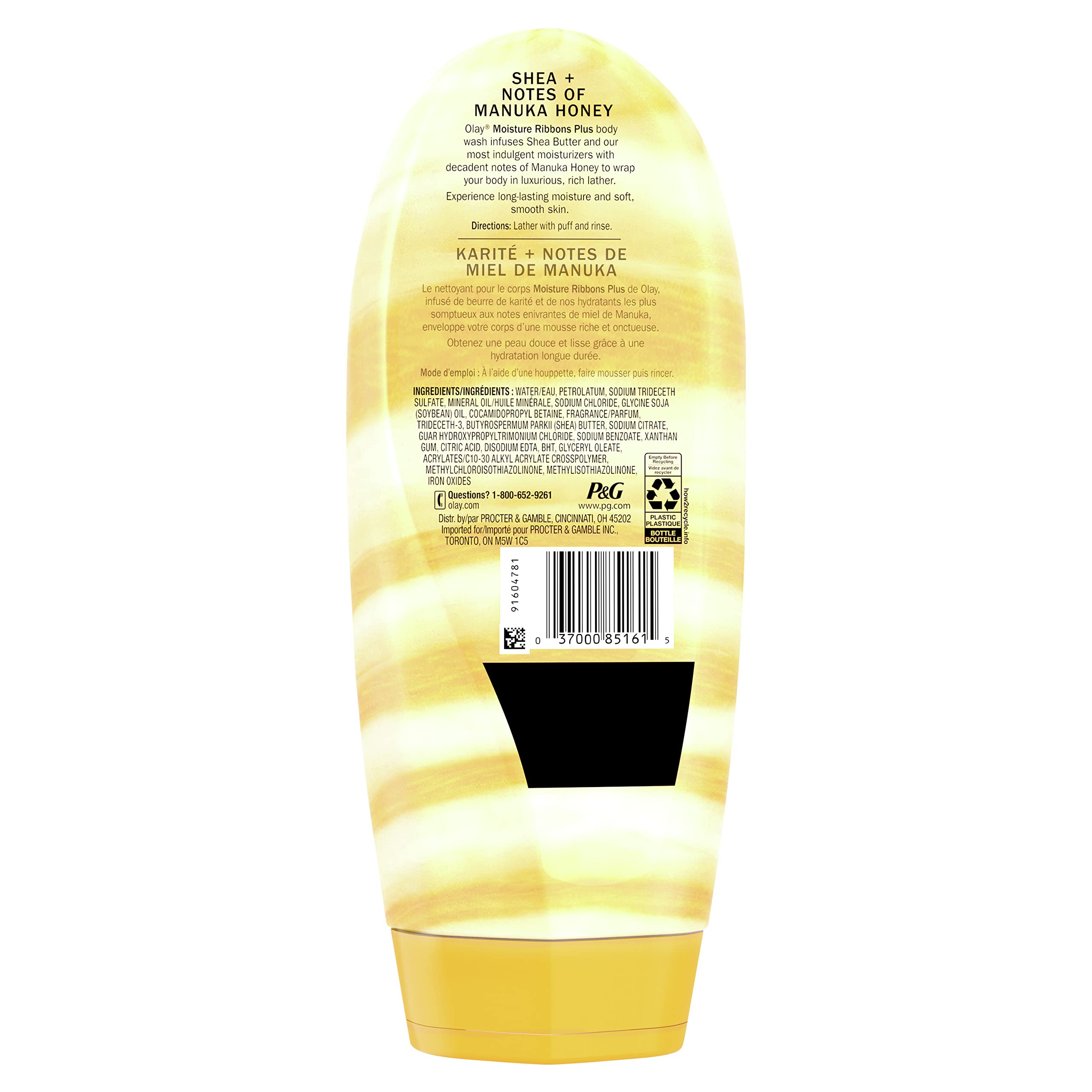 Foto 5 pulgar | Gel De Baño Olay Moisture Ribbons Plus Con Miel De Karité Y Manuka, 532 Ml - Venta Internacional.