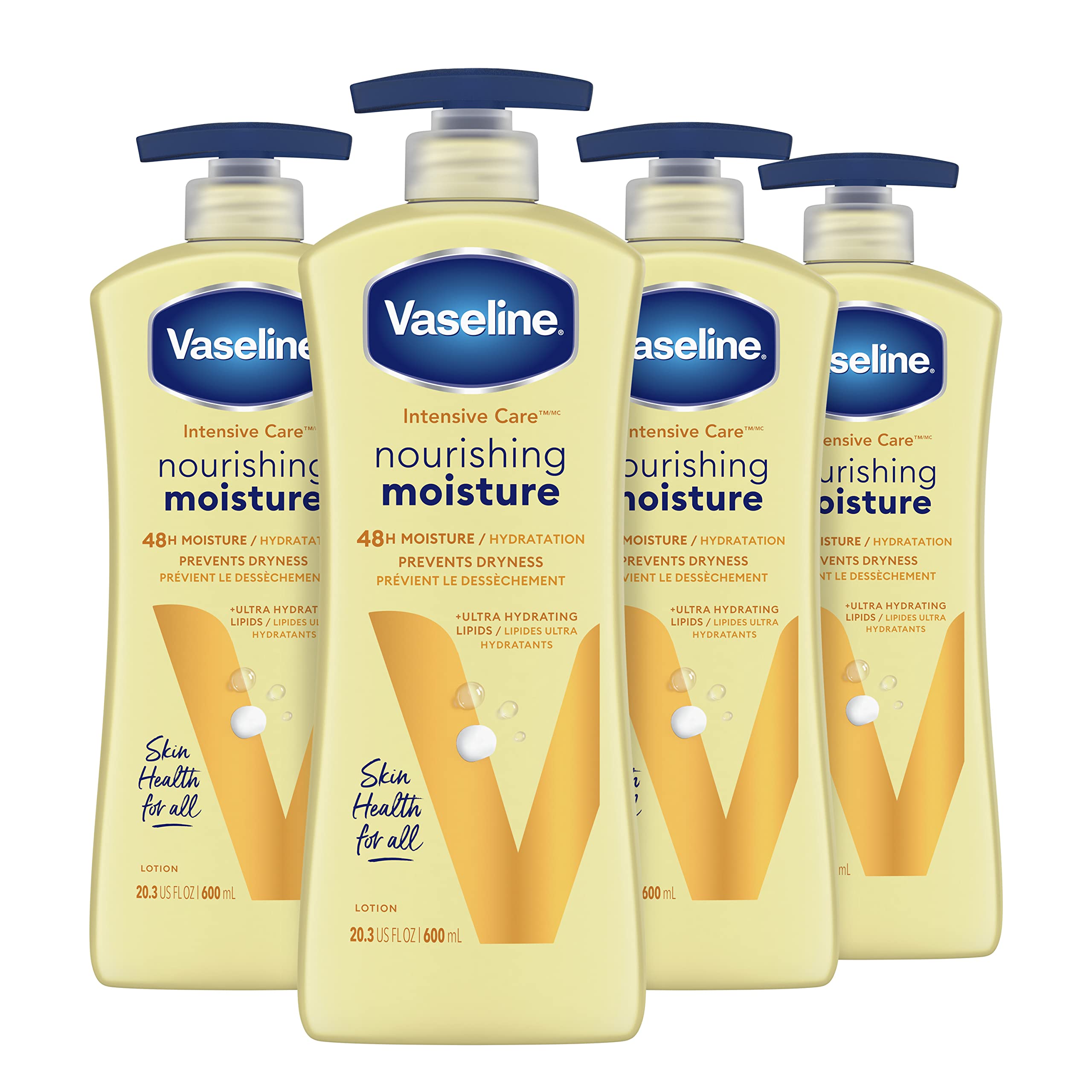 Loción Corporal Vaseline Intensive Care, Hidratante Y Nutritiva, 600 Ml X4 - Venta Internacional.