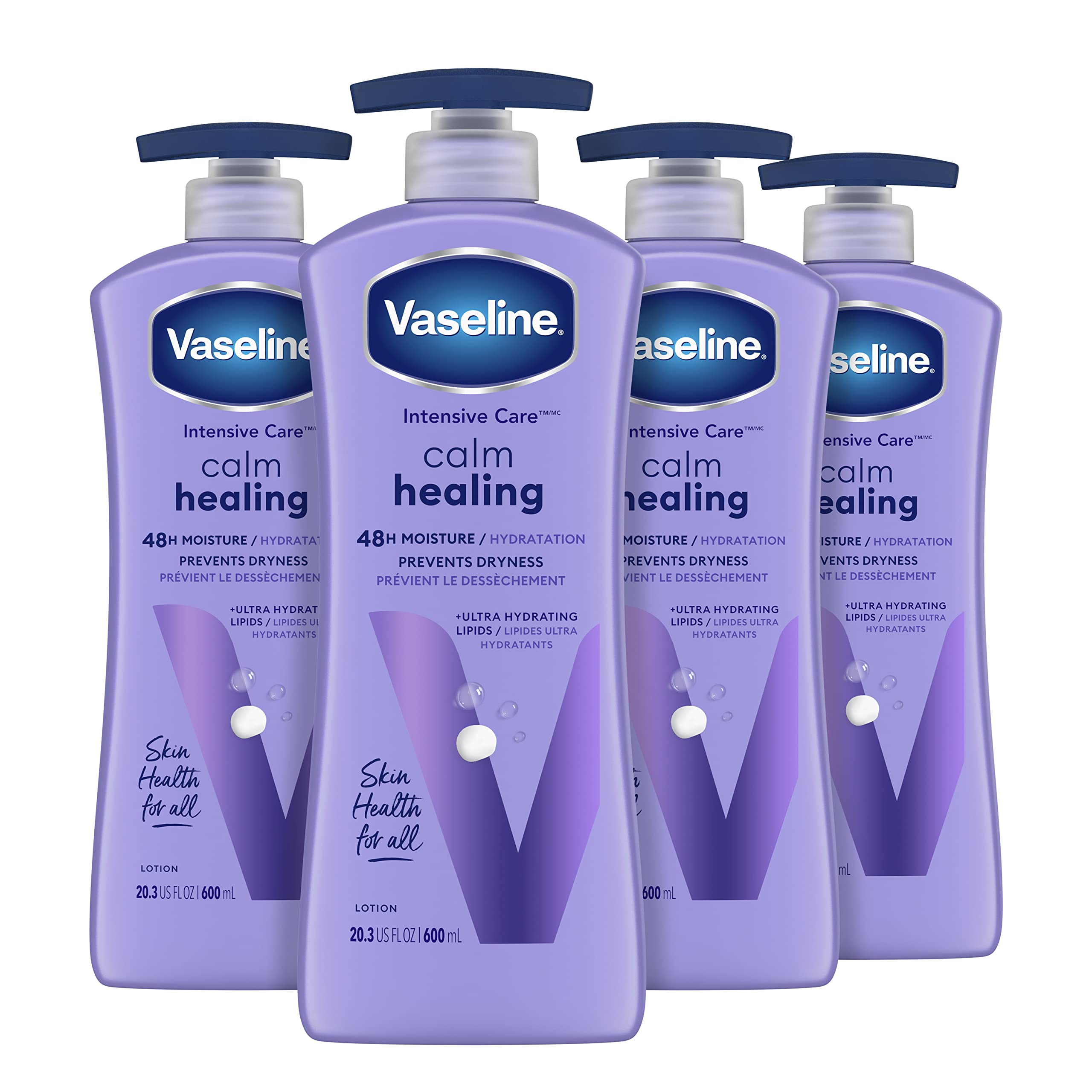 Foto 2 pulgar | Loción Corporal Vaseline Intensive Care Calm Healing, 600 Ml, Paquete De 4 - Venta Internacional.