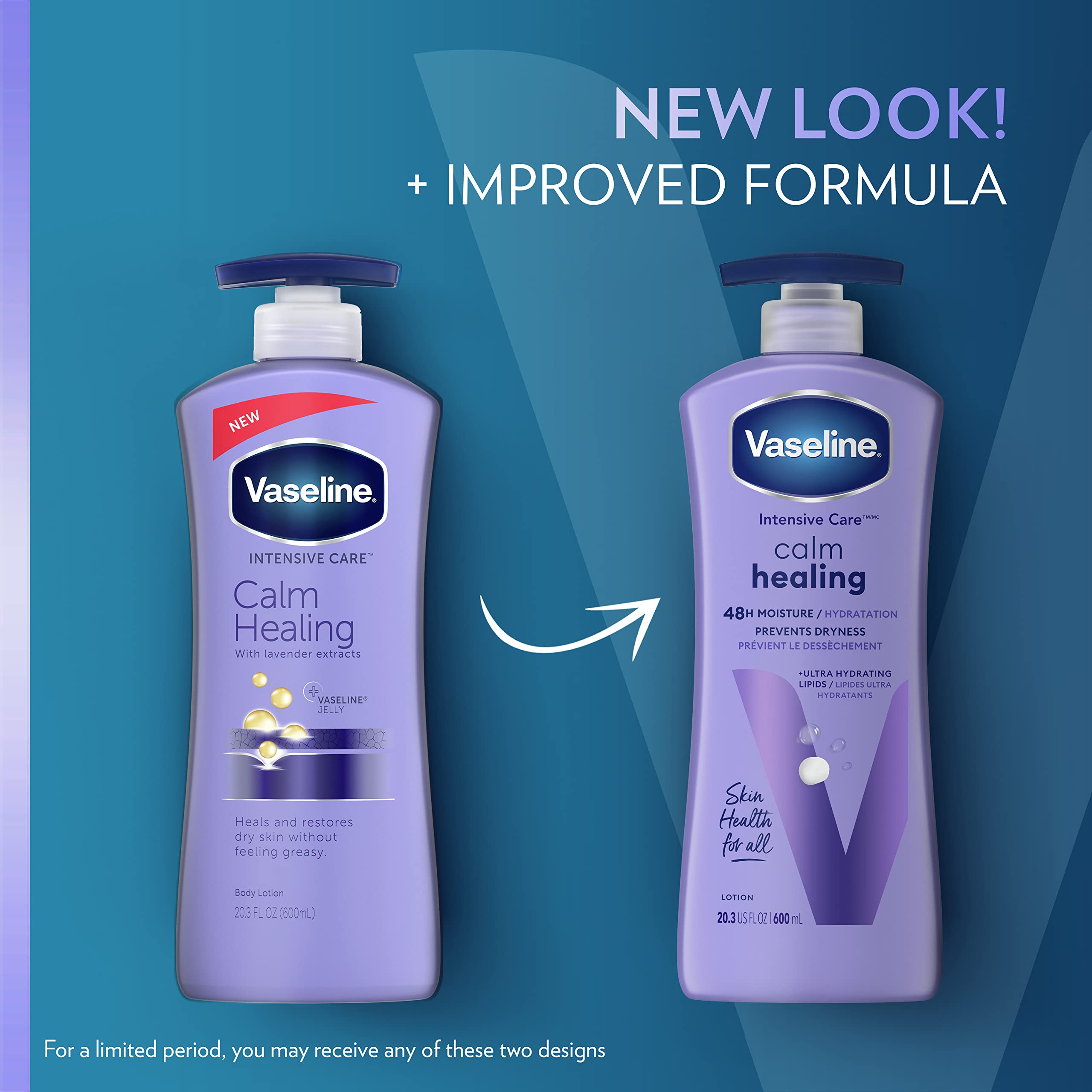 Foto 3 pulgar | Loción Corporal Vaseline Intensive Care Calm Healing, 600 Ml, Paquete De 4 - Venta Internacional.