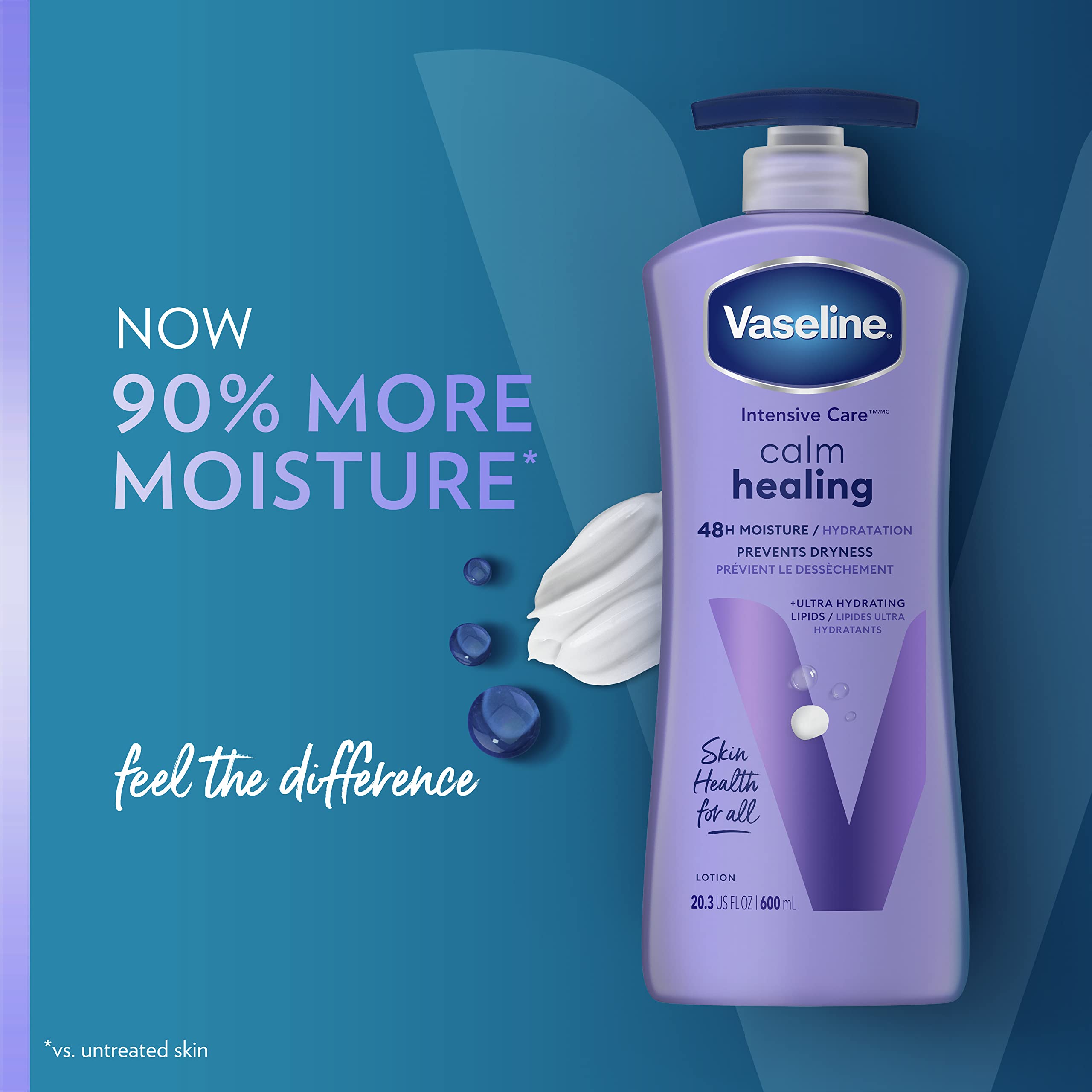 Foto 4 pulgar | Loción Corporal Vaseline Intensive Care Calm Healing, 600 Ml, Paquete De 4 - Venta Internacional.